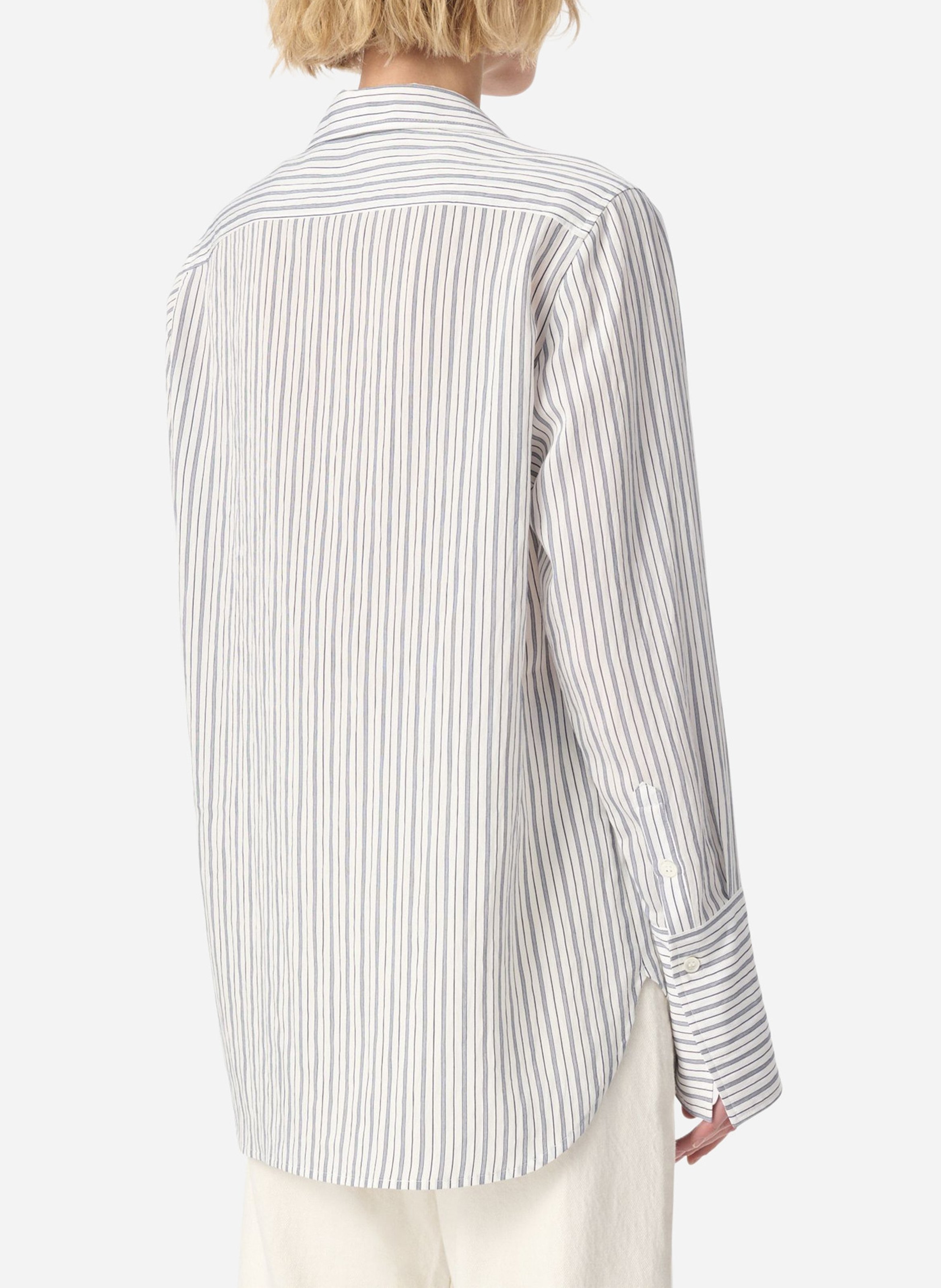 Camisa a rayas con cuello clásico VANESSA BRUNO Azul