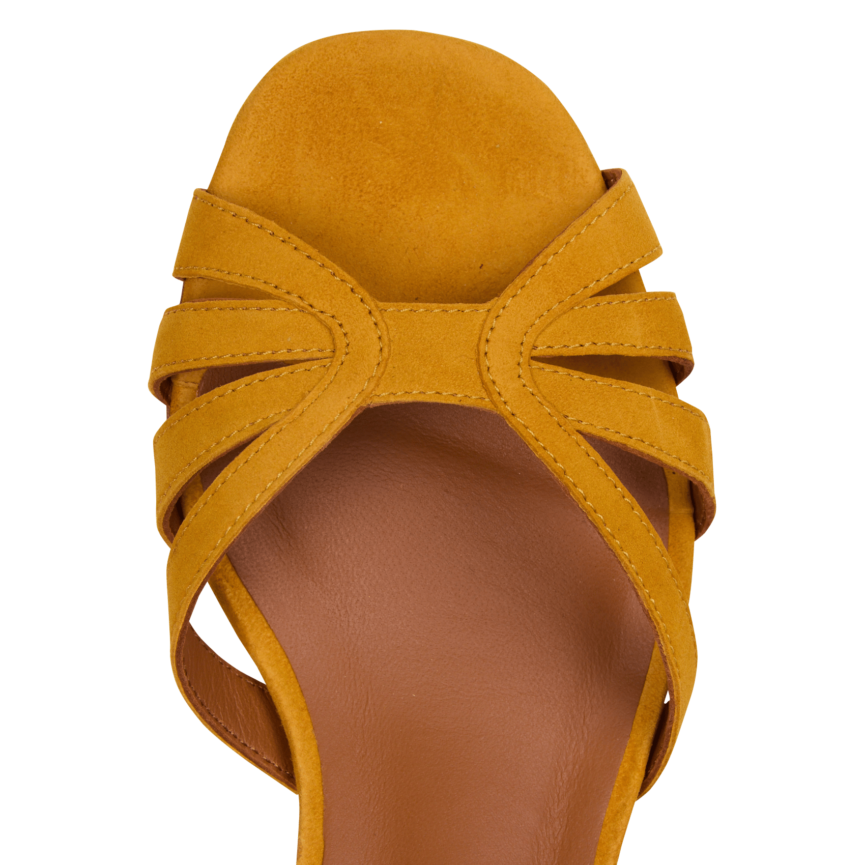Sandales hautes en cuir velours MAISON TOUFET Jaune