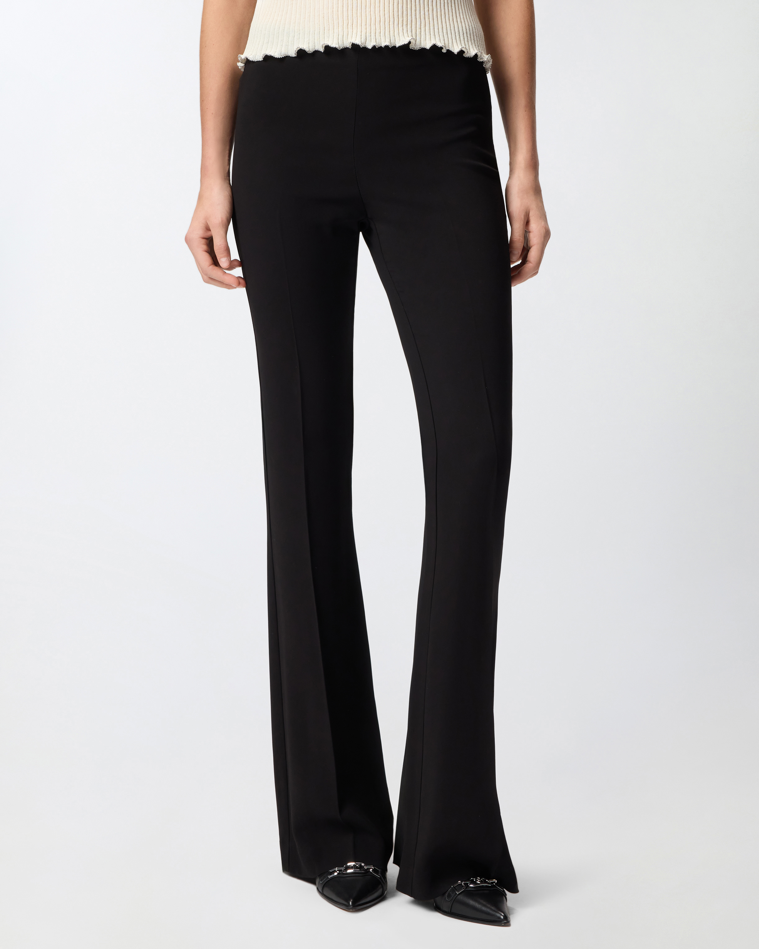 Flared trousers with a prominent crease PINKO Black