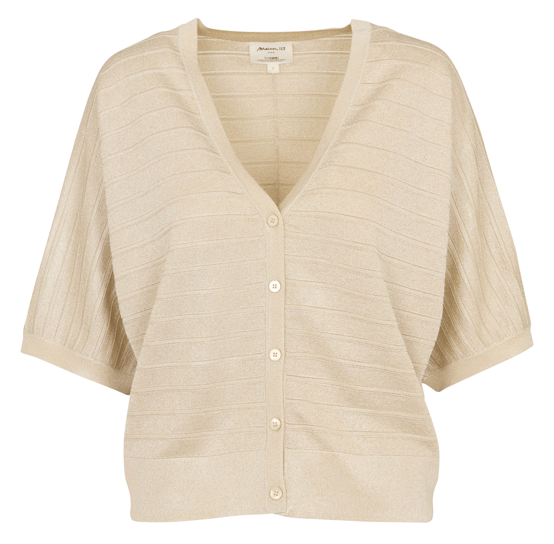 Col v pailleté MAISON 123 Doré