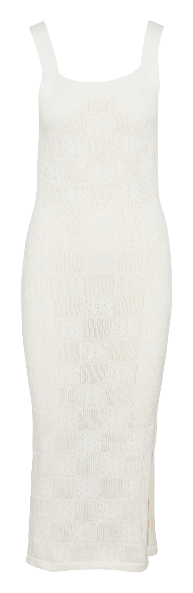 Robe midi en coton LA NOUVELLE Blanc