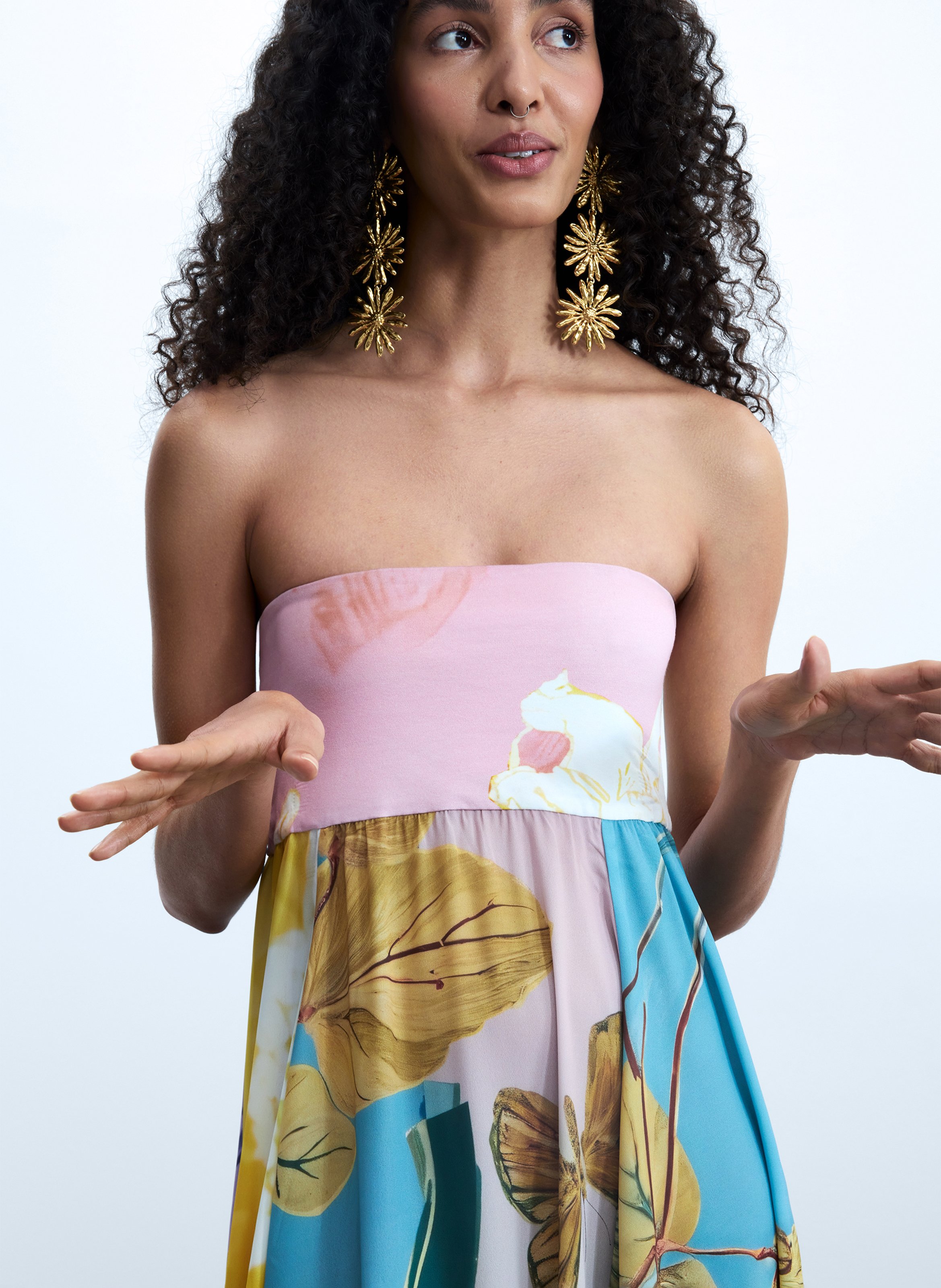 Robe longue ample DESIGUAL Multicolore