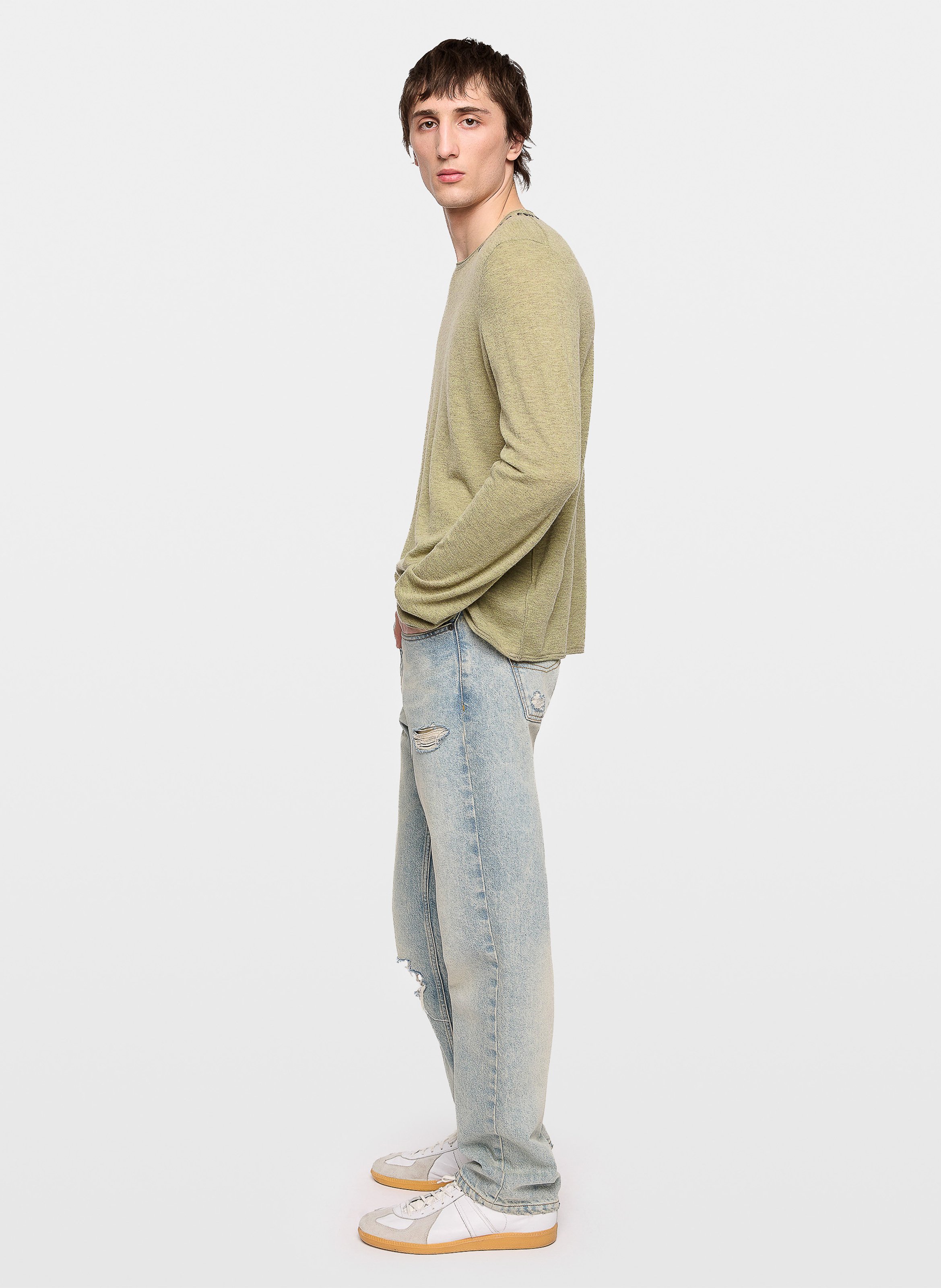 Tee-shirt col rond en cachemire ZADIG&VOLTAIRE Vert