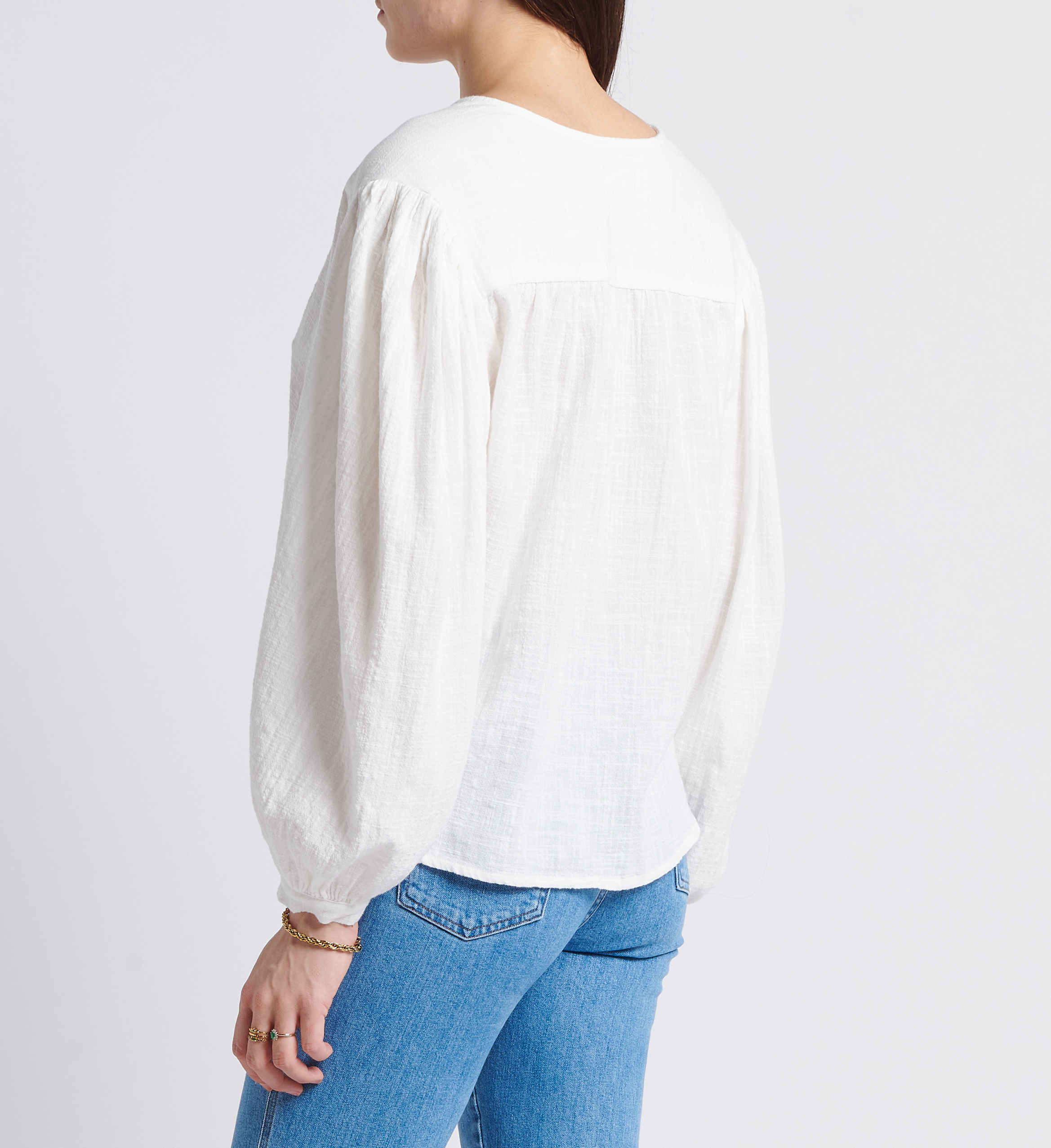 Loose-fit cotton blouse THE NEW SOCIETY White