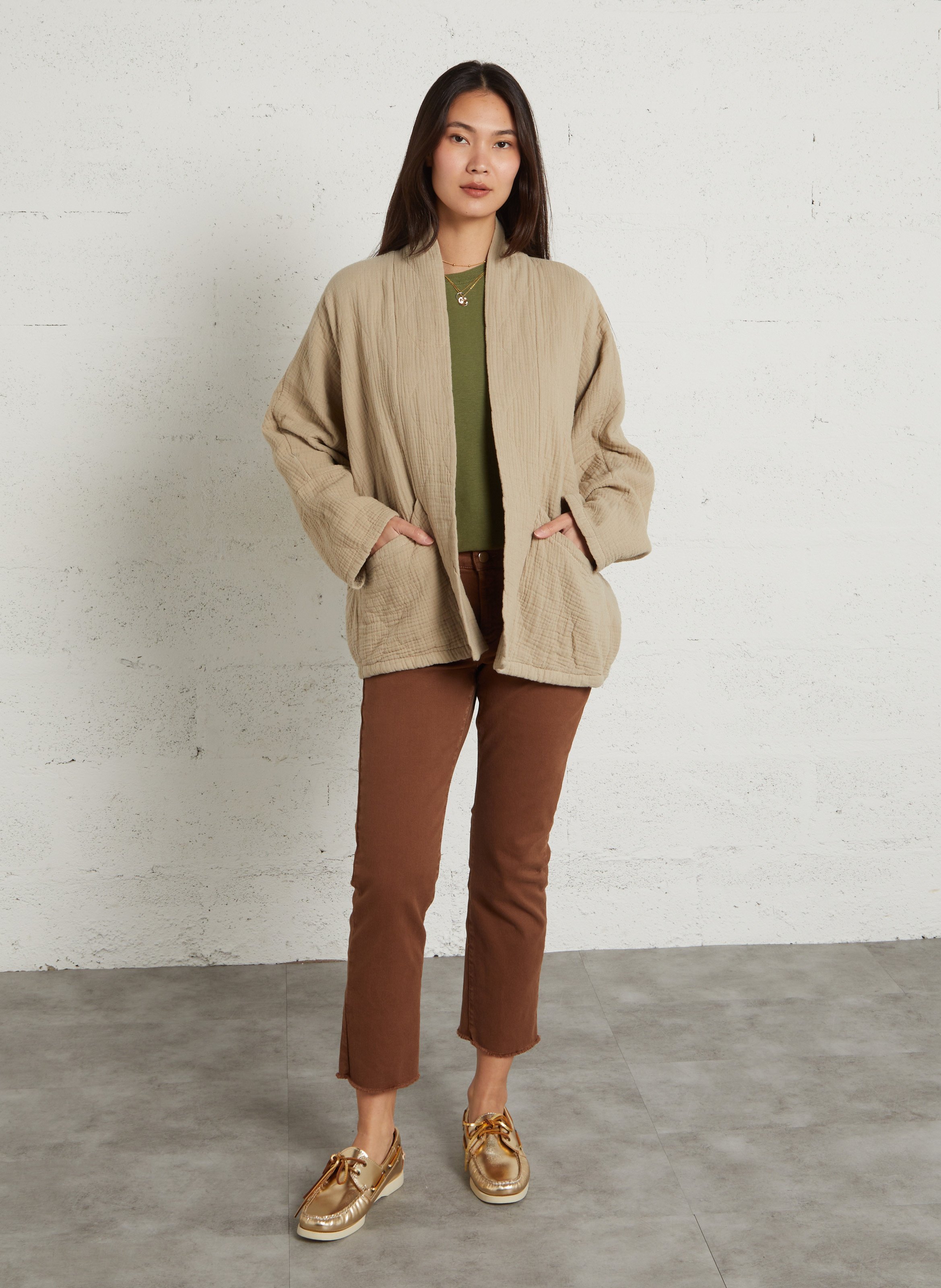 Rechte 7/8-jeans met 5 zakken MAISON 123 Bruin