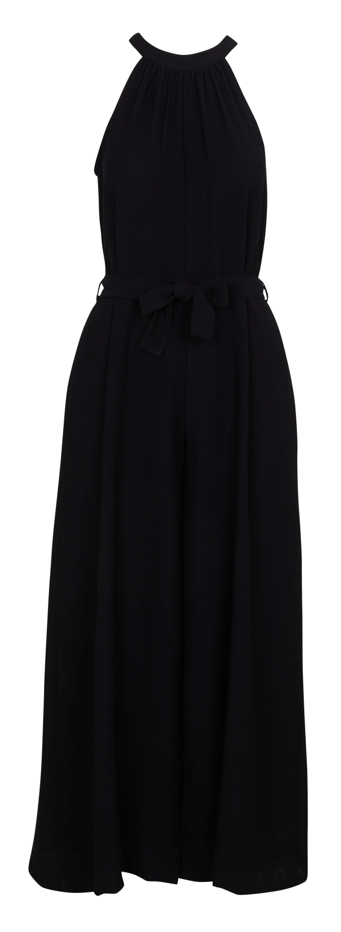 Fließender Jumpsuit mit langen Hosen  Noir