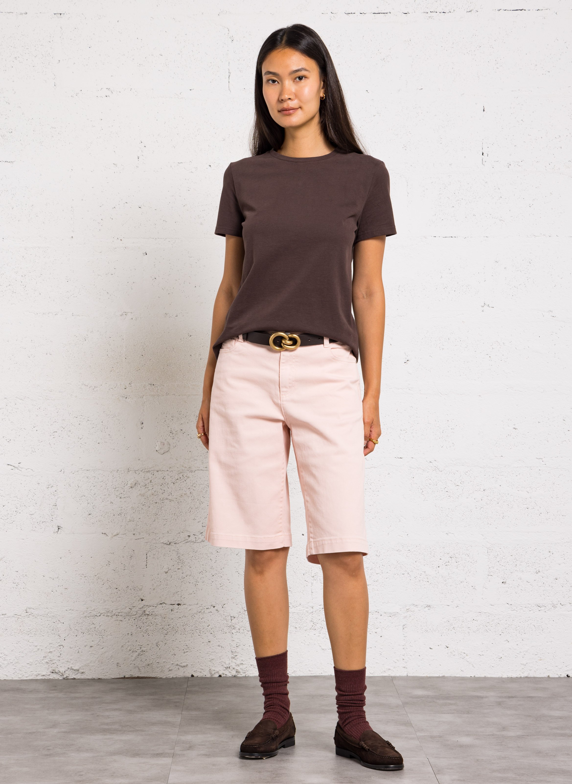 Cotton-blend Bermuda shorts MAISON 123 Pink