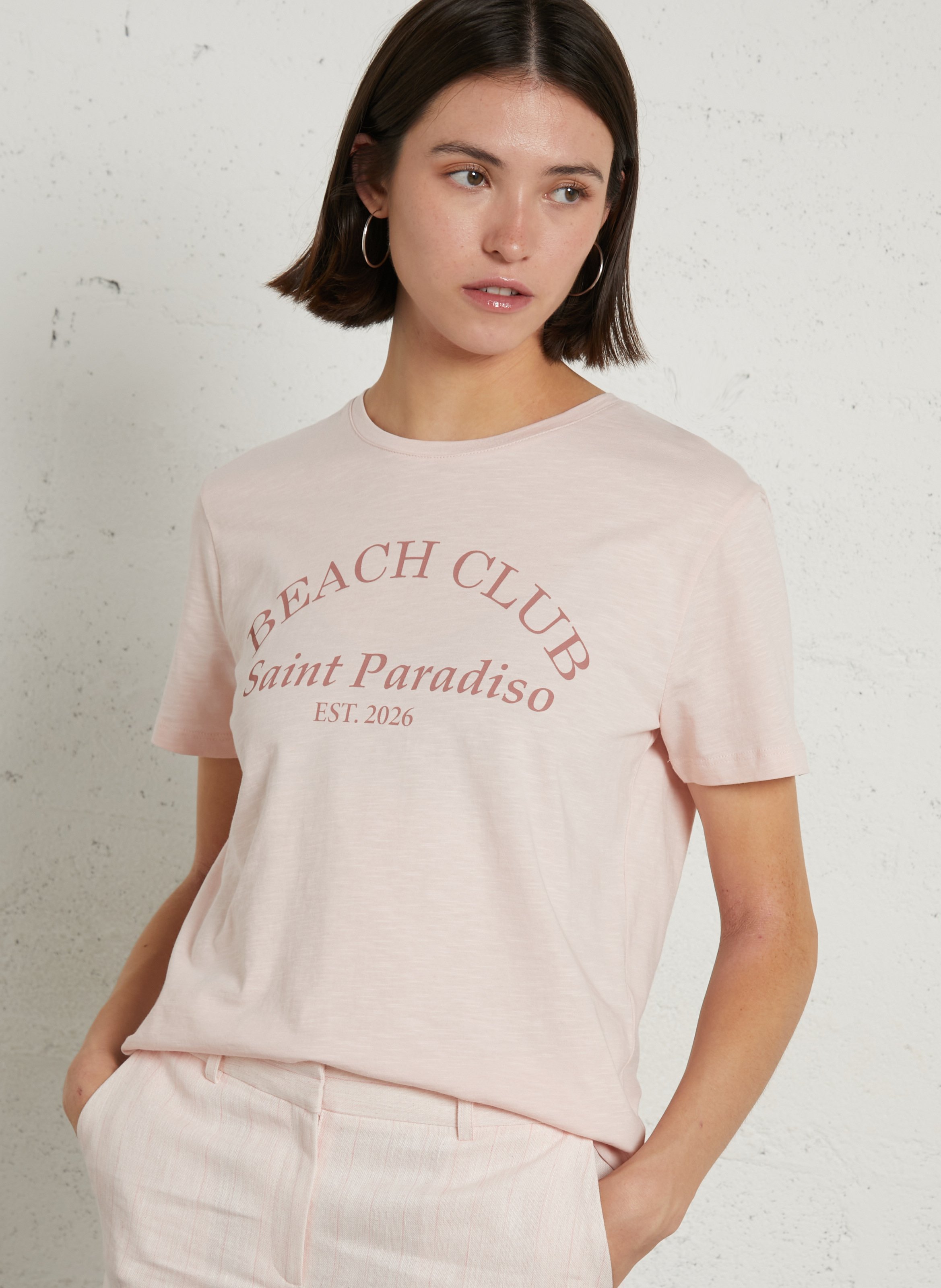 Tee-shirt oversize en coton MAISON 123 Rose