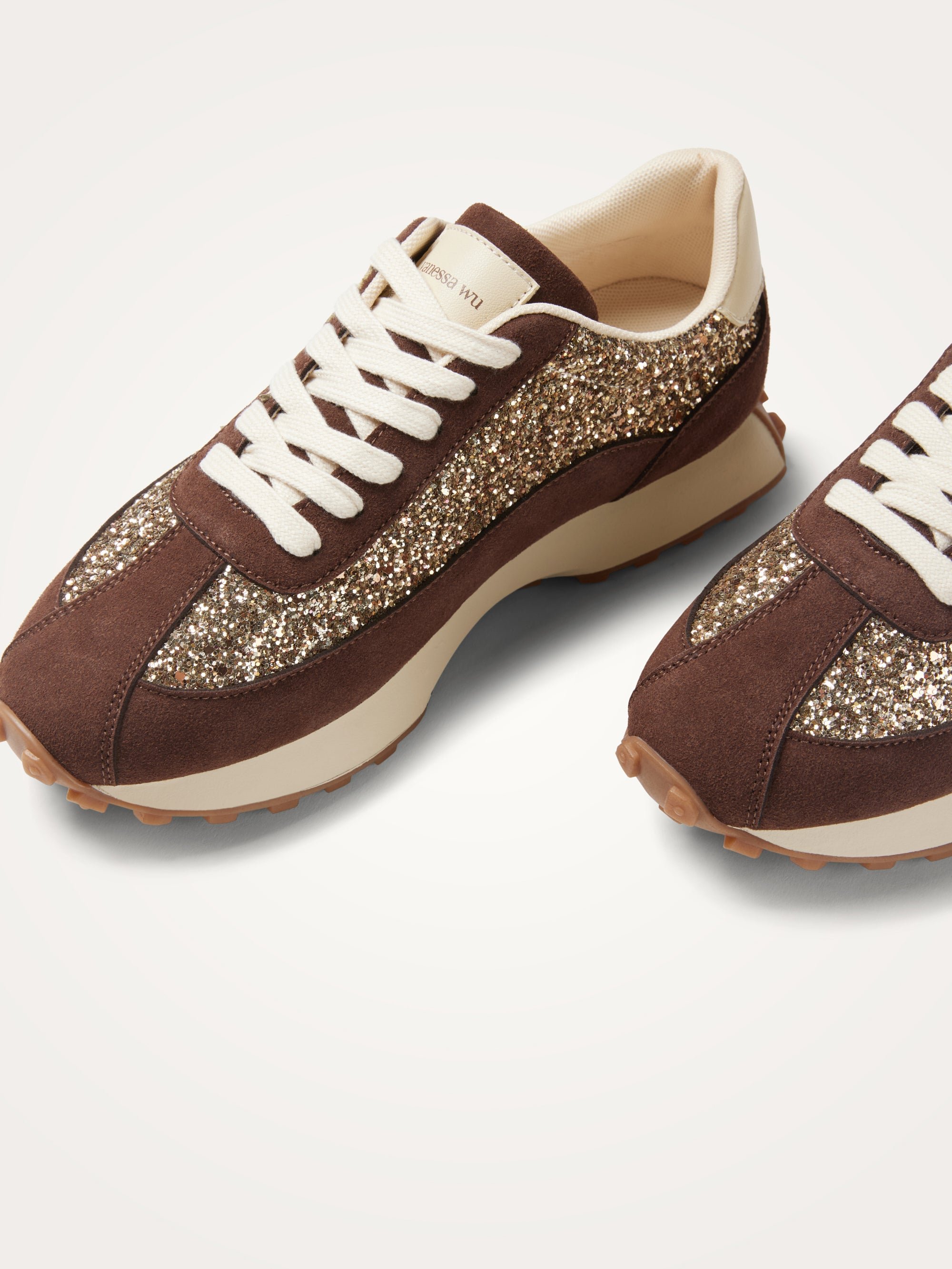 Sneakers with monogram on running sole VANESSA WU Brown