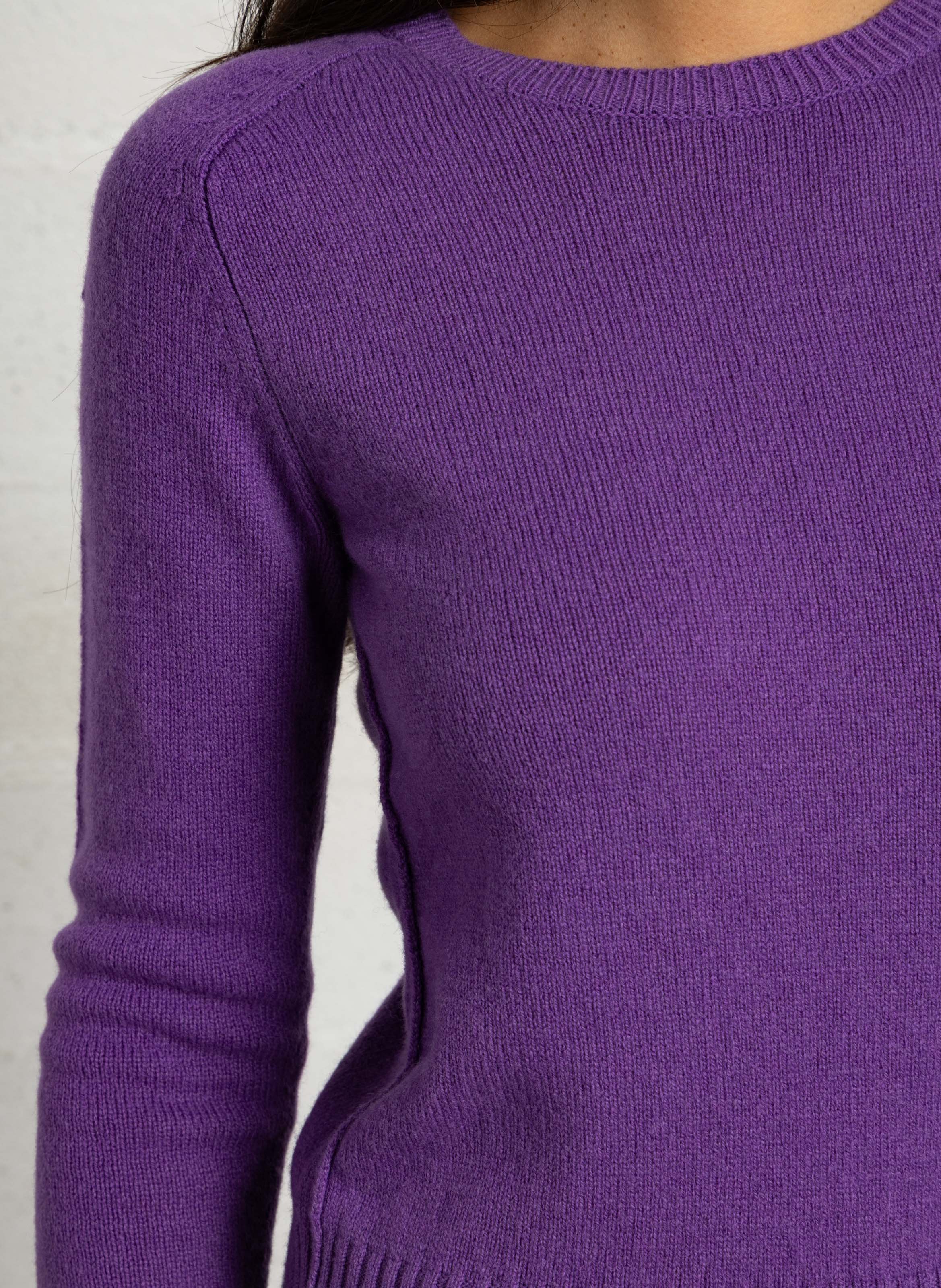 Round-neck wool sweater SOEUR Purple