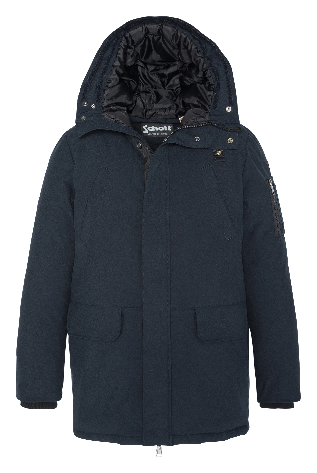 Long hooded parka SCHOTT Blue