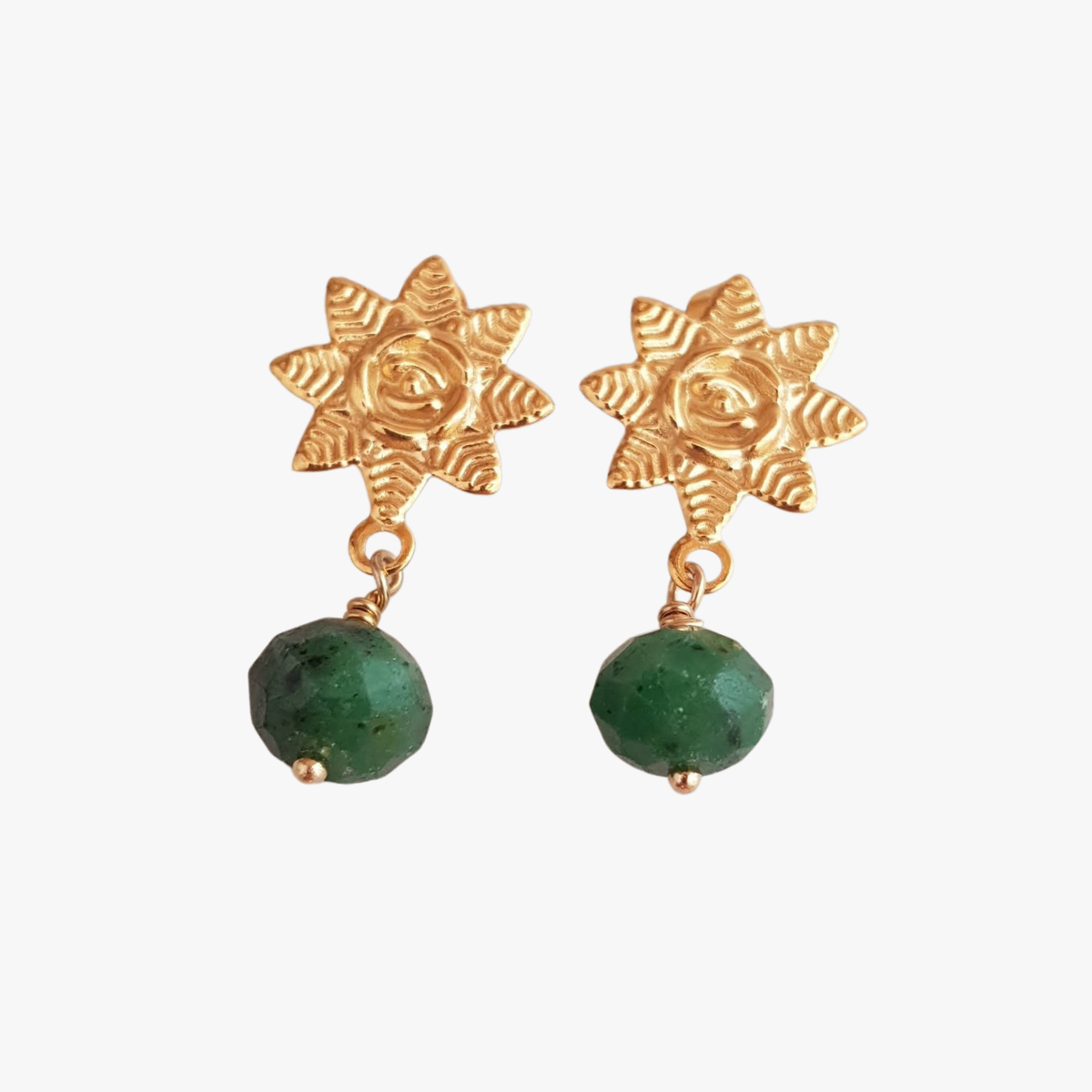 Ruby zoisite earrings GINANDGER Green