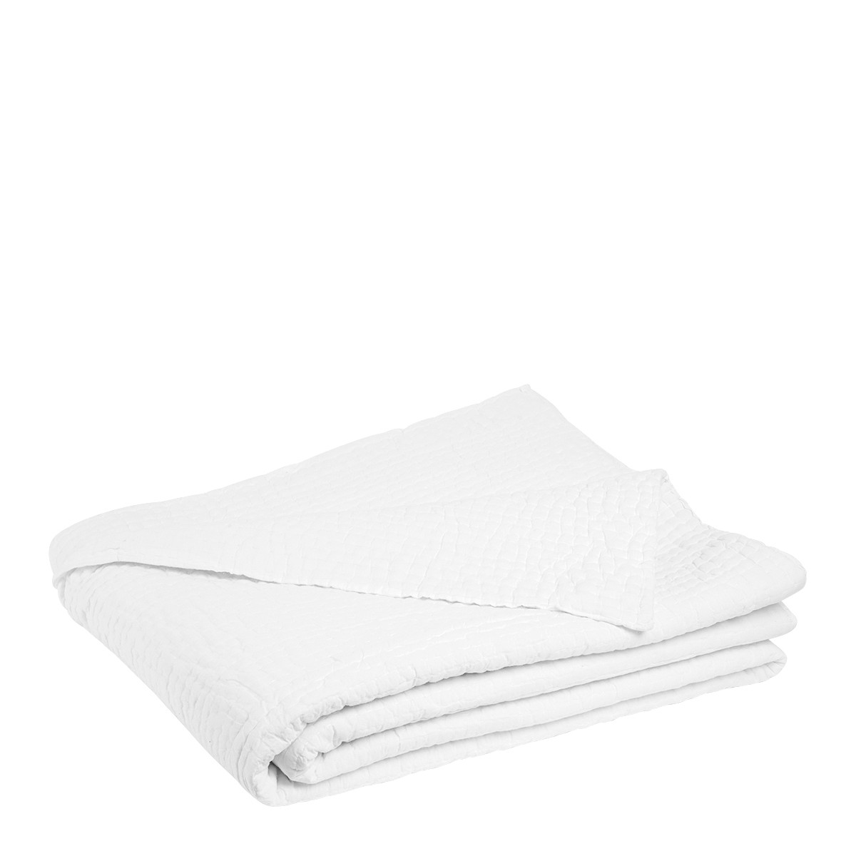 Dessus de lit blanc en coton - 270 x 260 cm BLANC D'IVOIRE Blanc