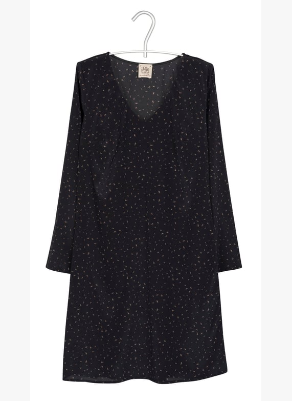 attic and barn silk dress Attic And Barn Brown Silk Floral Mid-Length Dress Size S International