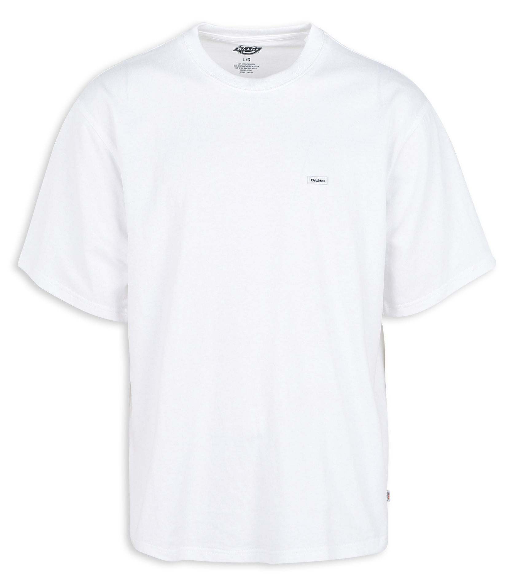 T-shirt a maniche corte diritto in cotone Bianco