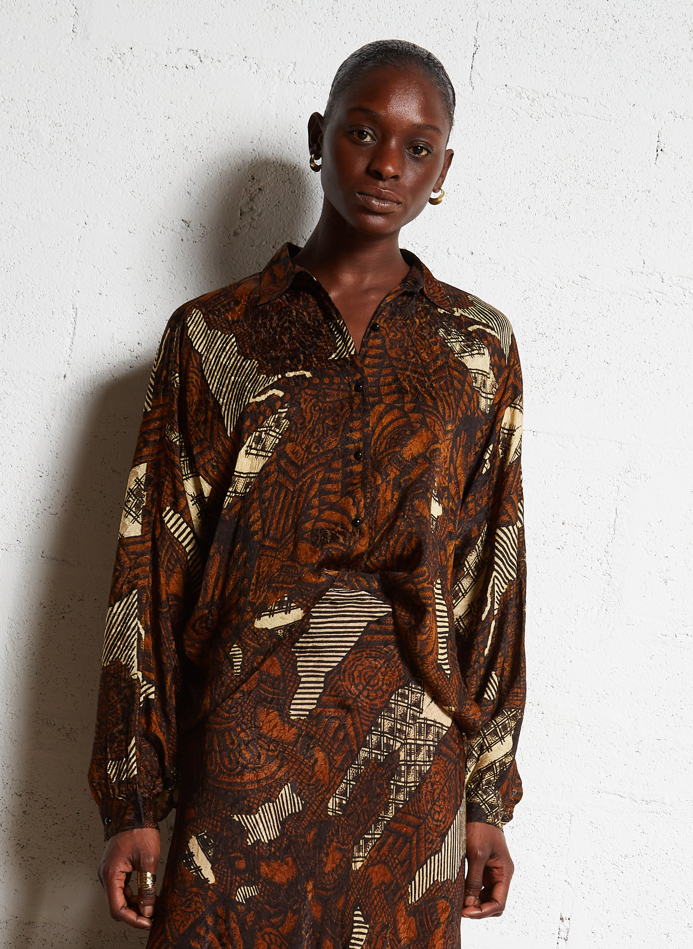 Printed straight shirt MES DEMOISELLES Multicolored