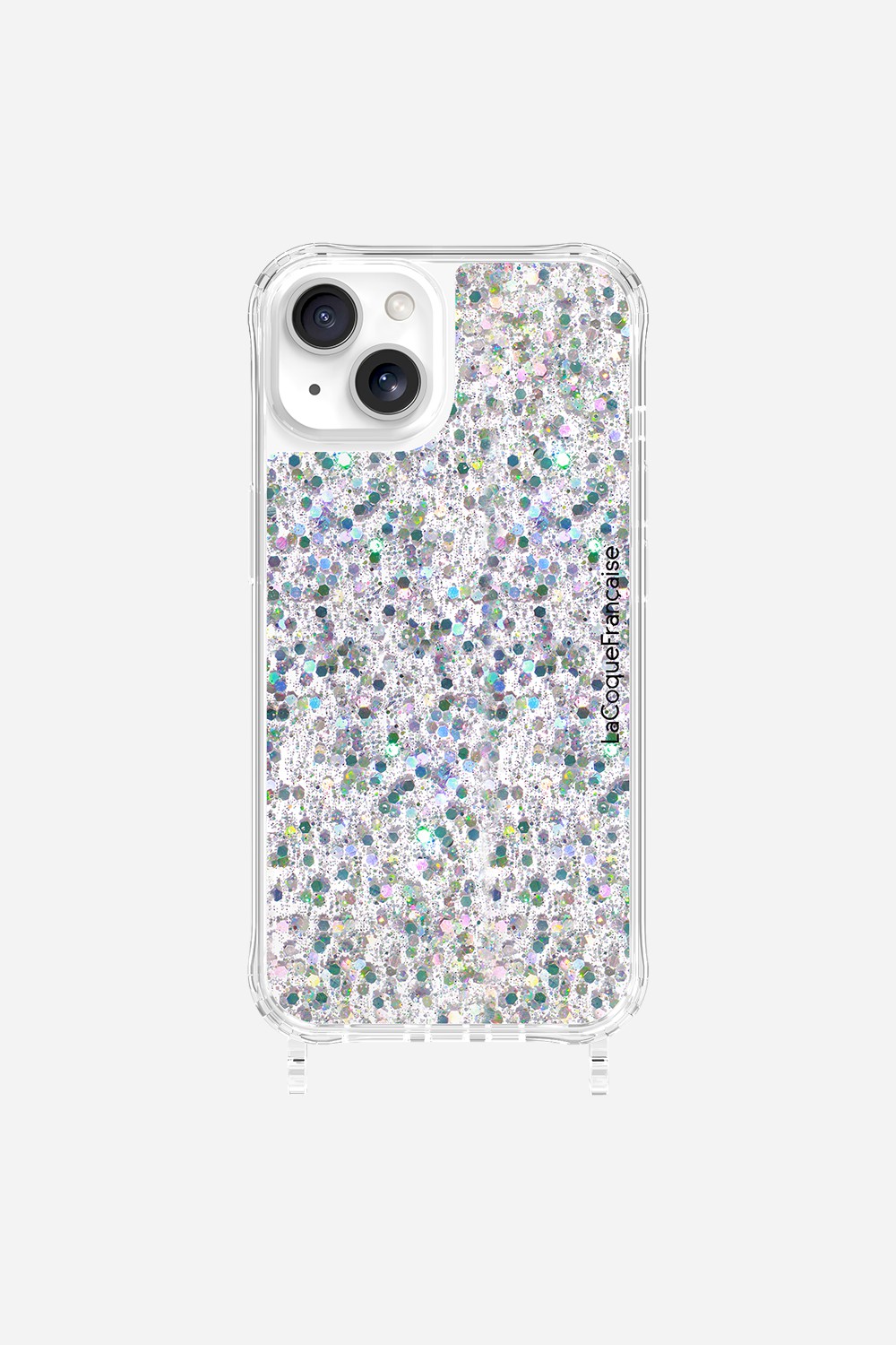 Glitter phone case with rings for iPhone 13 LA COQUE FRANCAISE Silver