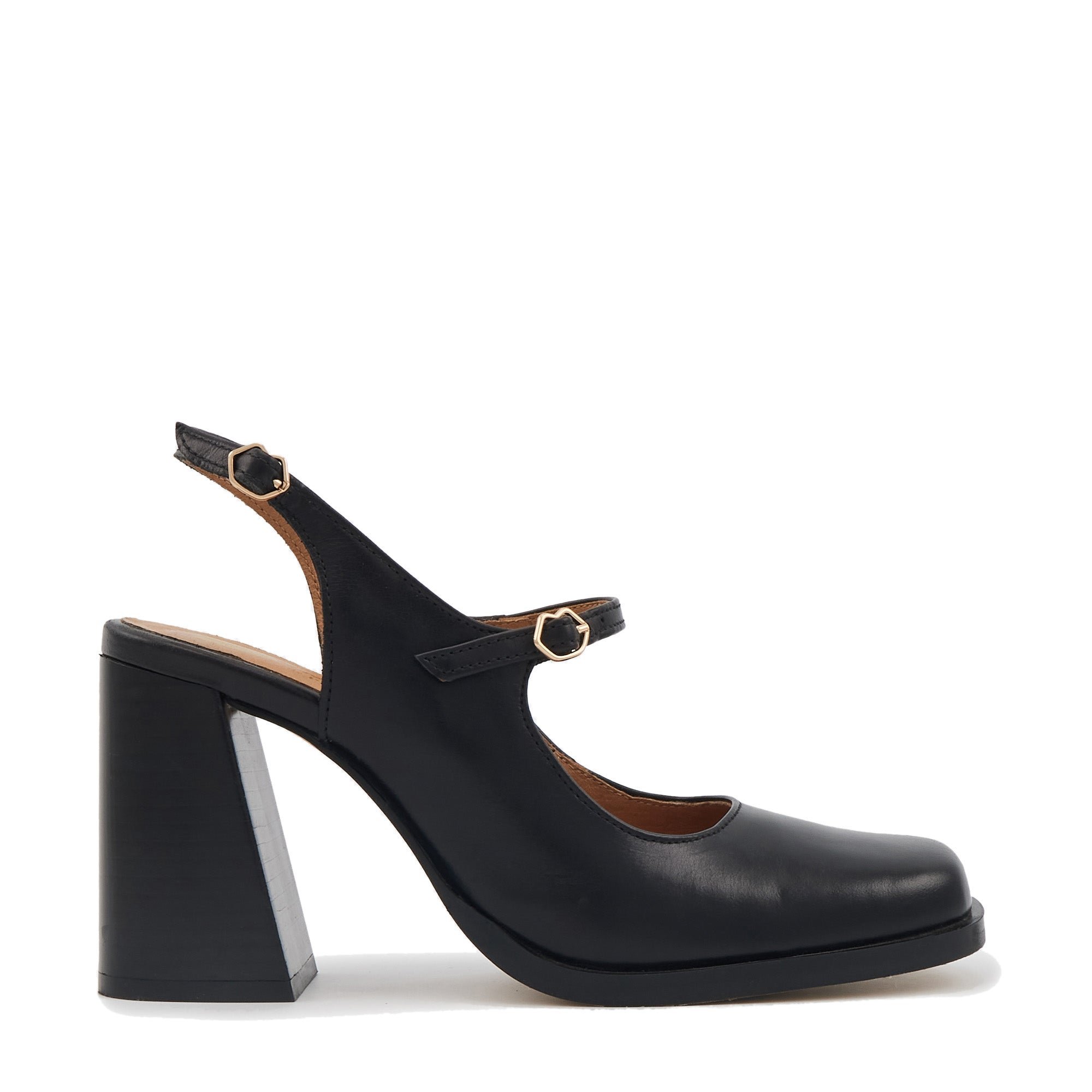 Leather Mary Janes BONS BAISERS PARIS Black