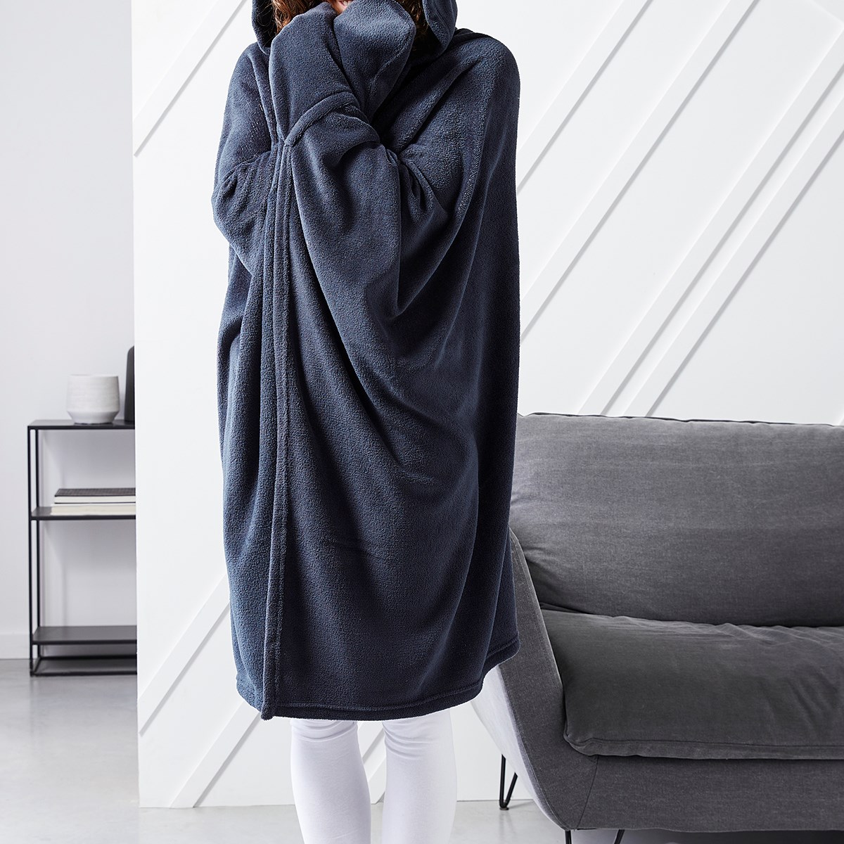 Plain hooded throw TODAY LINGE DE MAISON Grey