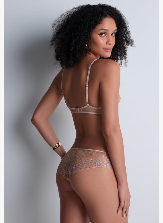 A la Folie kohl black underwired triangle bra | Beige by AUBADE A la Folie kohl black underwired triangle bra Beige