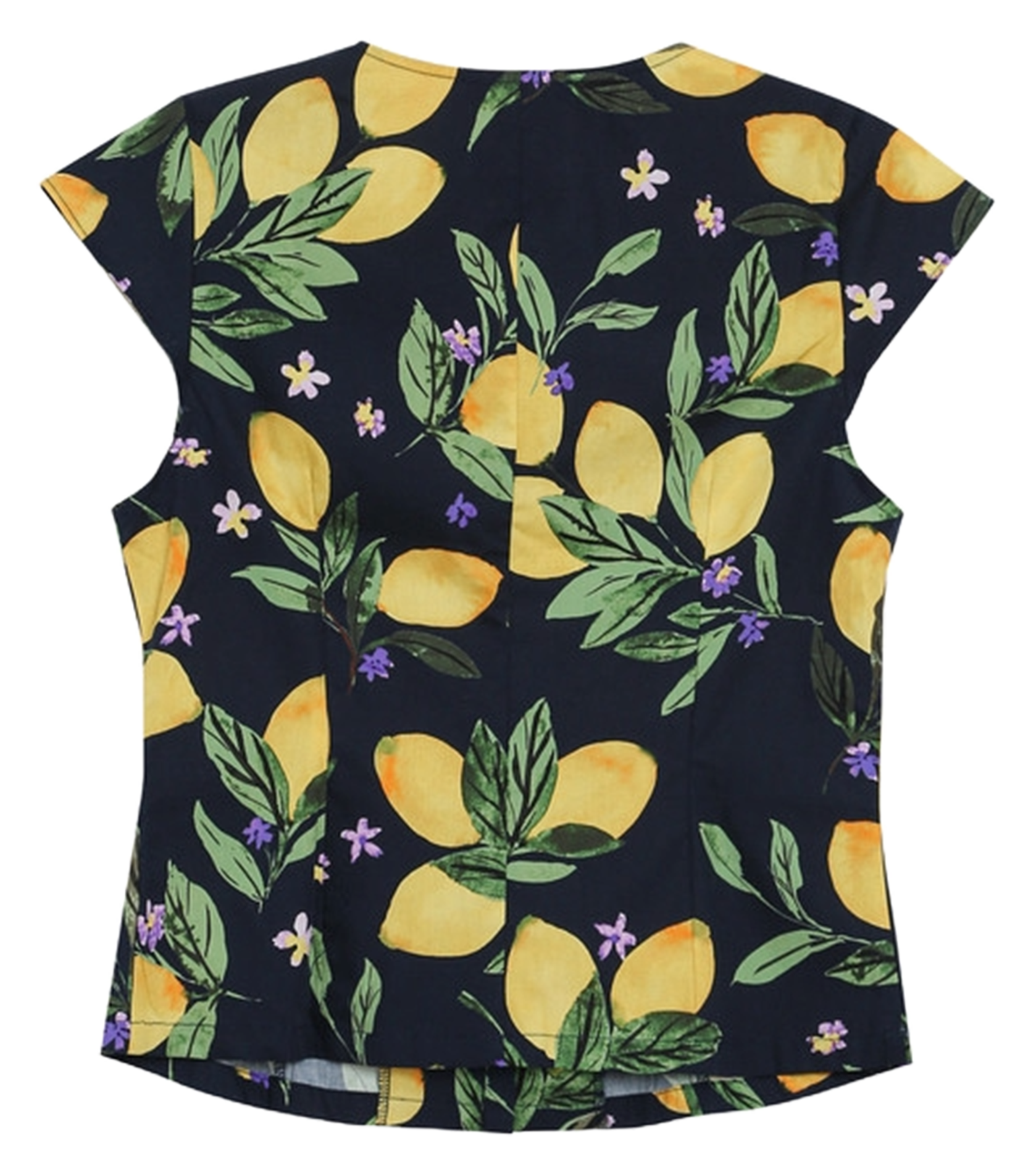 Top col V en coton GRACE ET MILA Noir