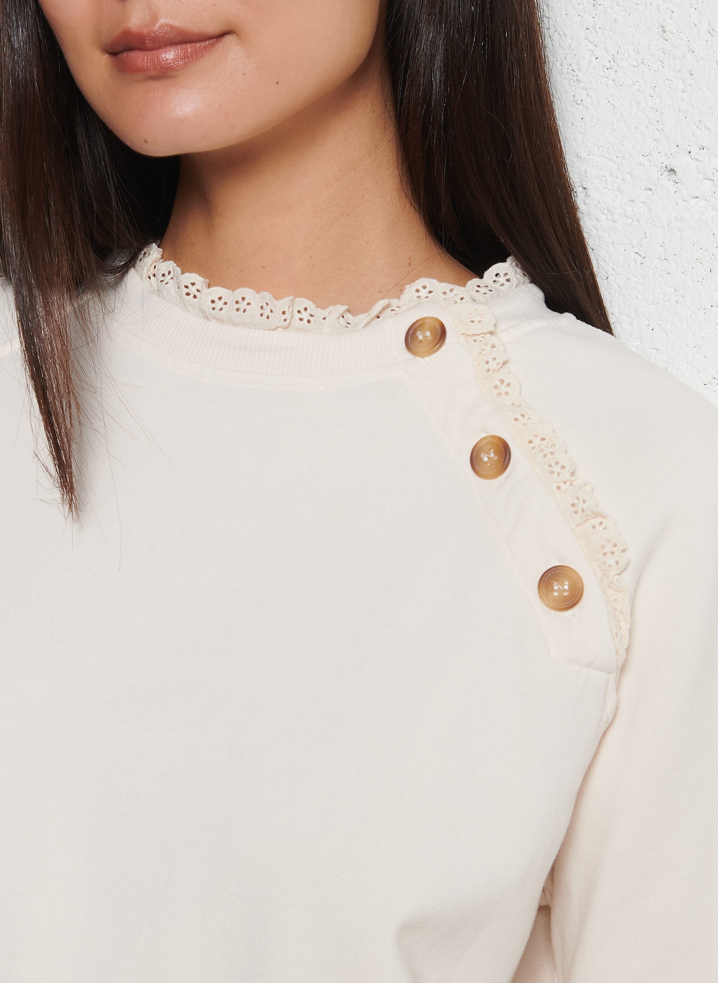 Rundhals-Sweatshirt aus Bio-Baumwolle EMILE ET IDA Beige