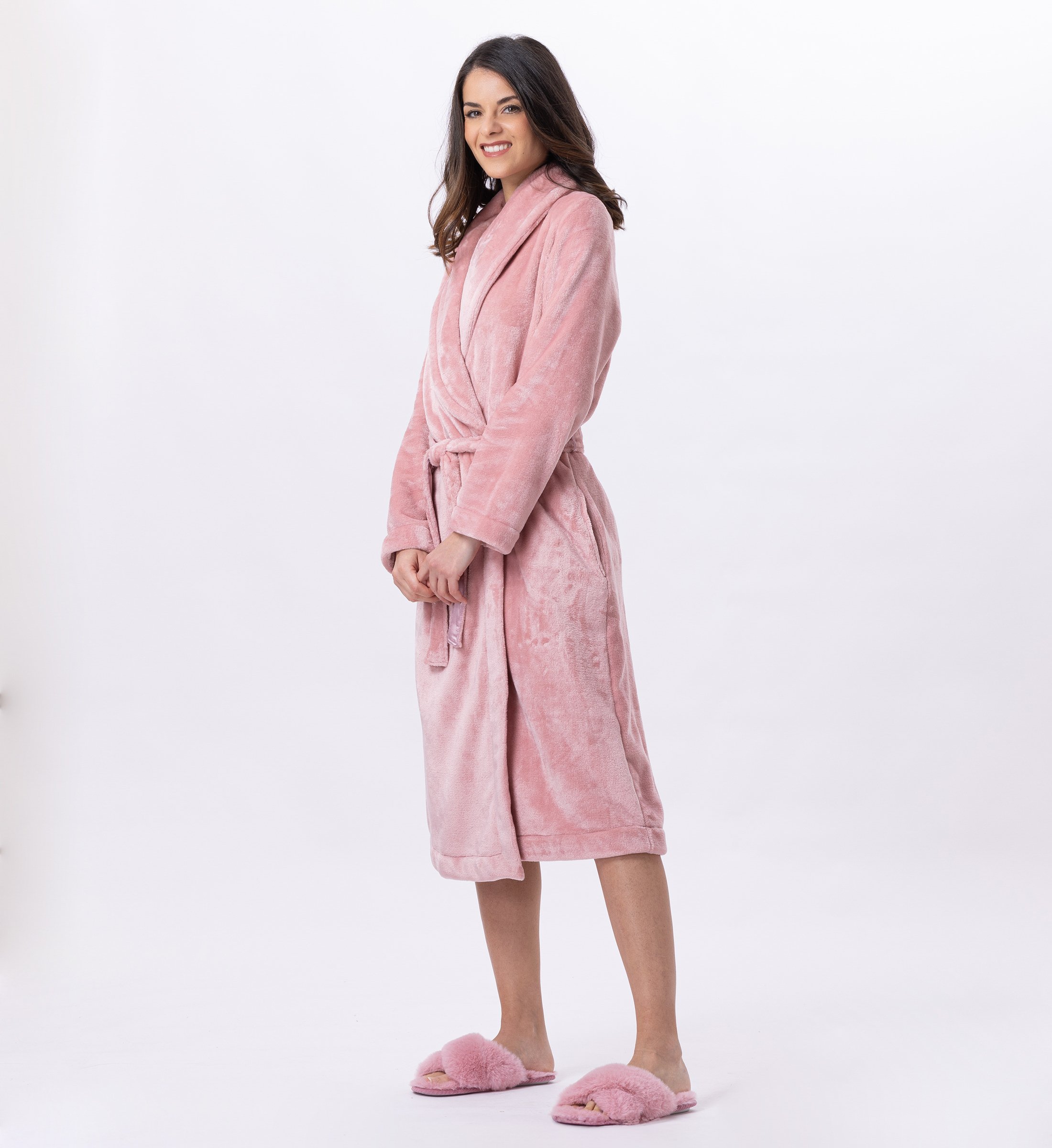 Plush Flannel Robe LE CHAT Pink
