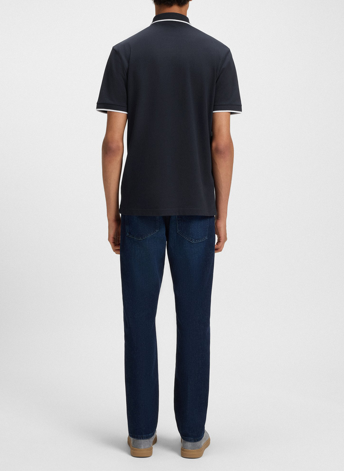 Slim-fit stretch cotton polo shirt BOSS Blue