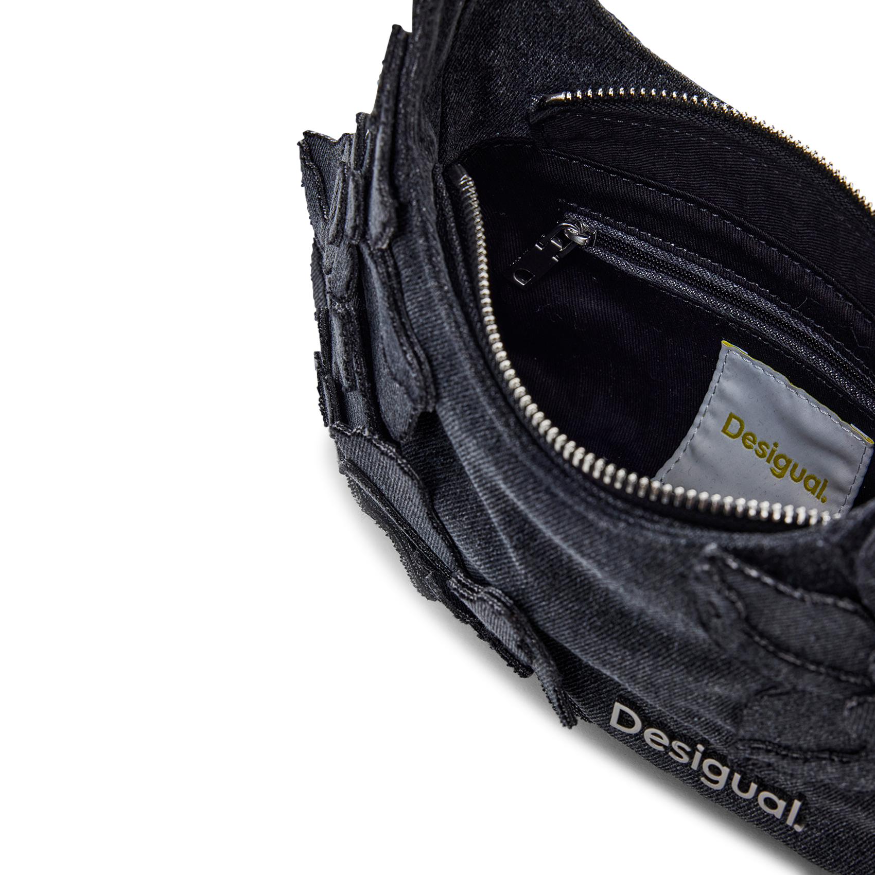 Schultertasche mit Blumenmuster aus Denim DESIGUAL Schwarz