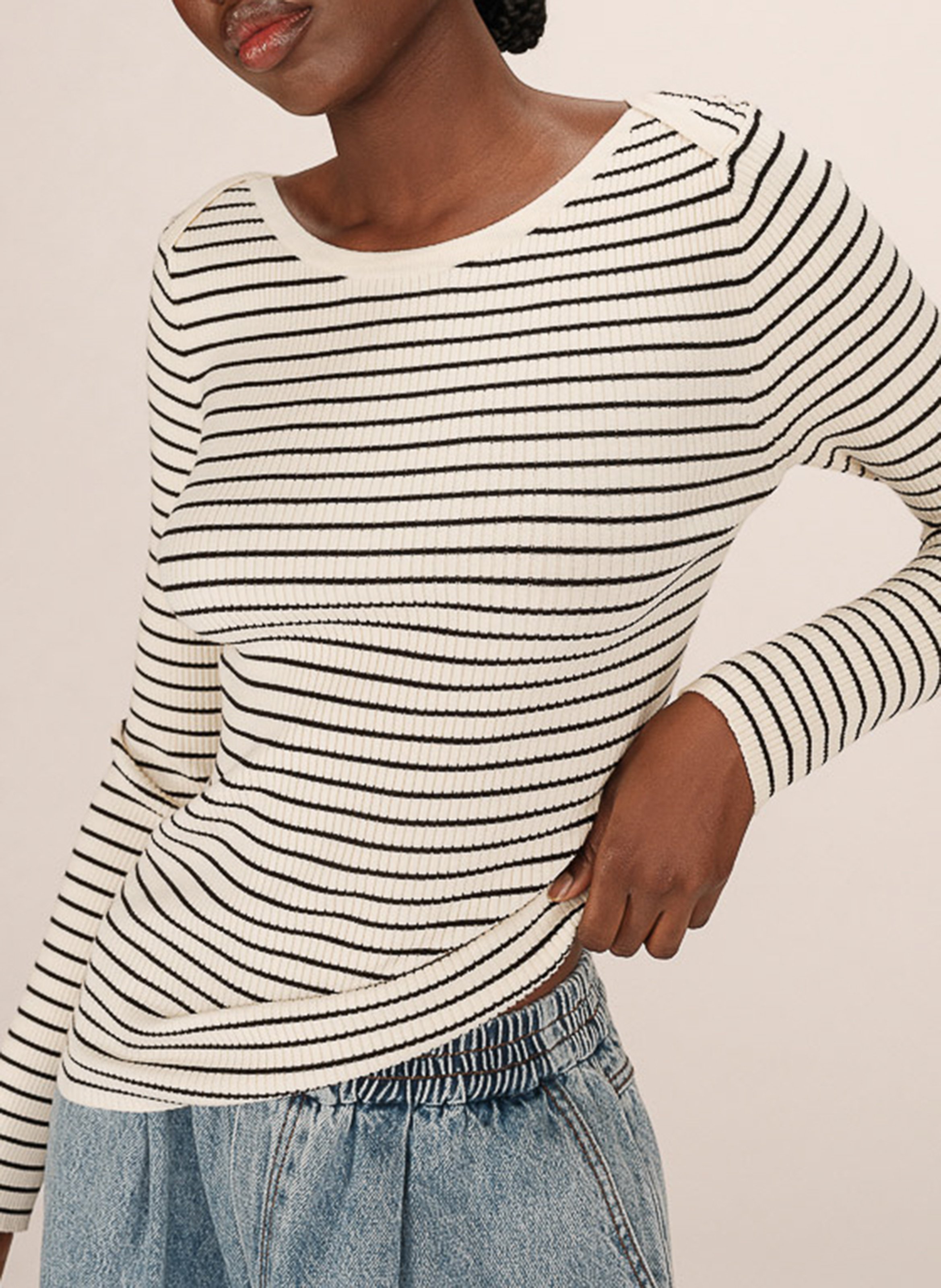 Rib-knit straight sweater GRACE ET MILA
