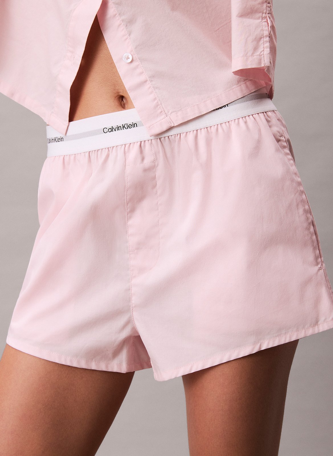 Cotton-blend pajama shorts CALVIN KLEIN UNDERWEAR Pink