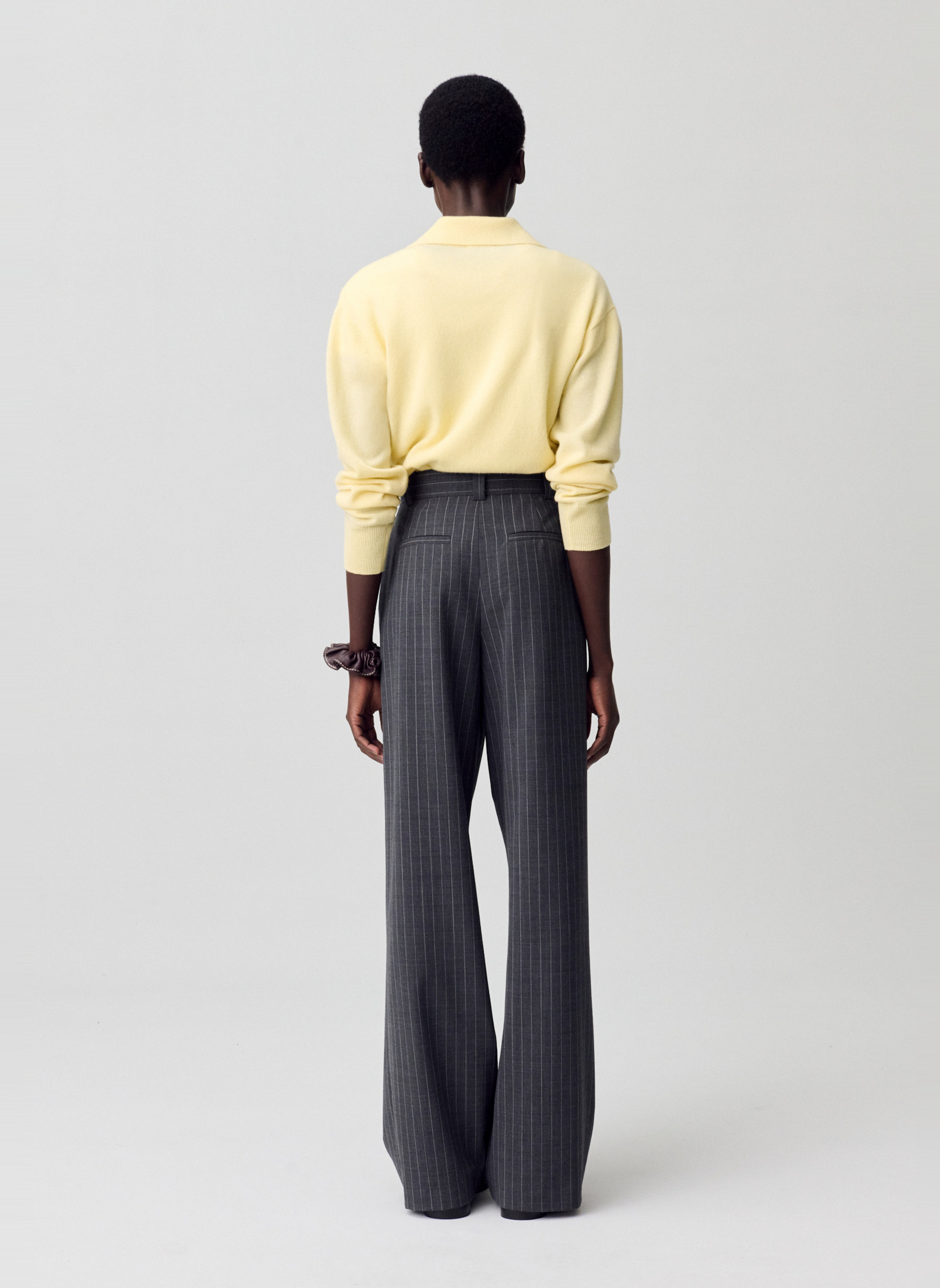 Pantalon large rayé CLAUDIE PIERLOT Gris