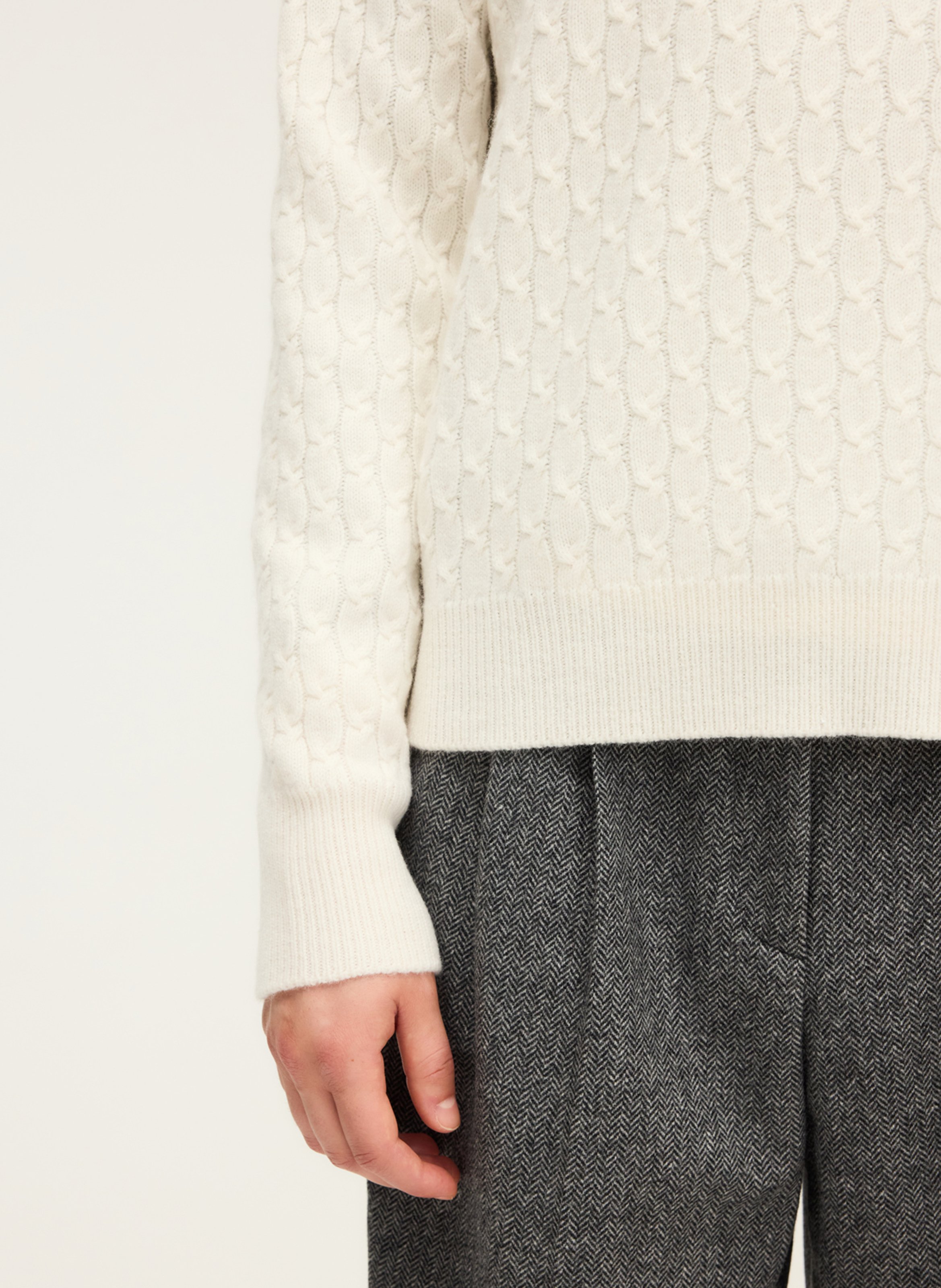 Abidjan wool round-neck sweater PABLO Beige