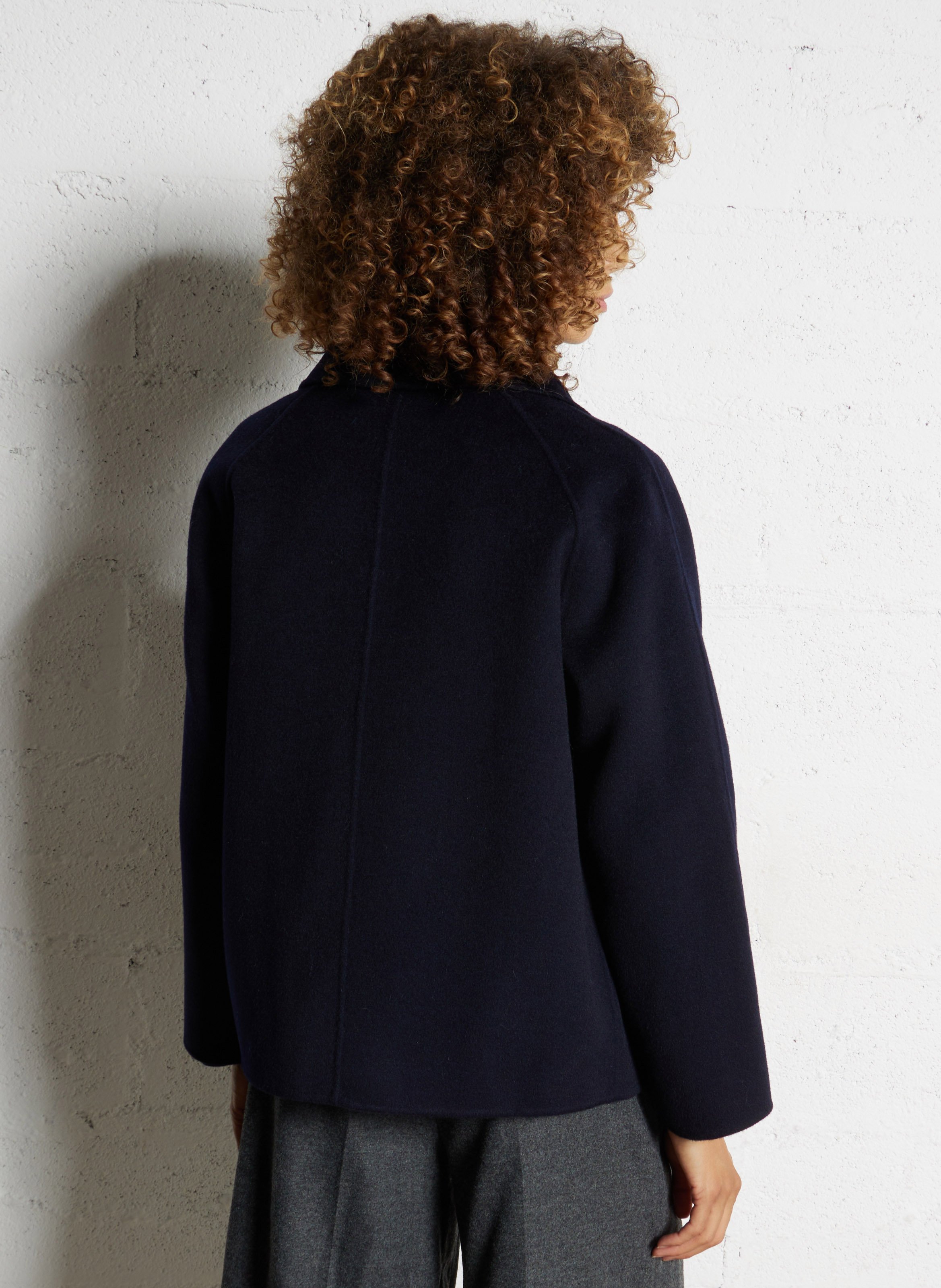 Double-faced wool blend pea coat BELLA JONES Blue