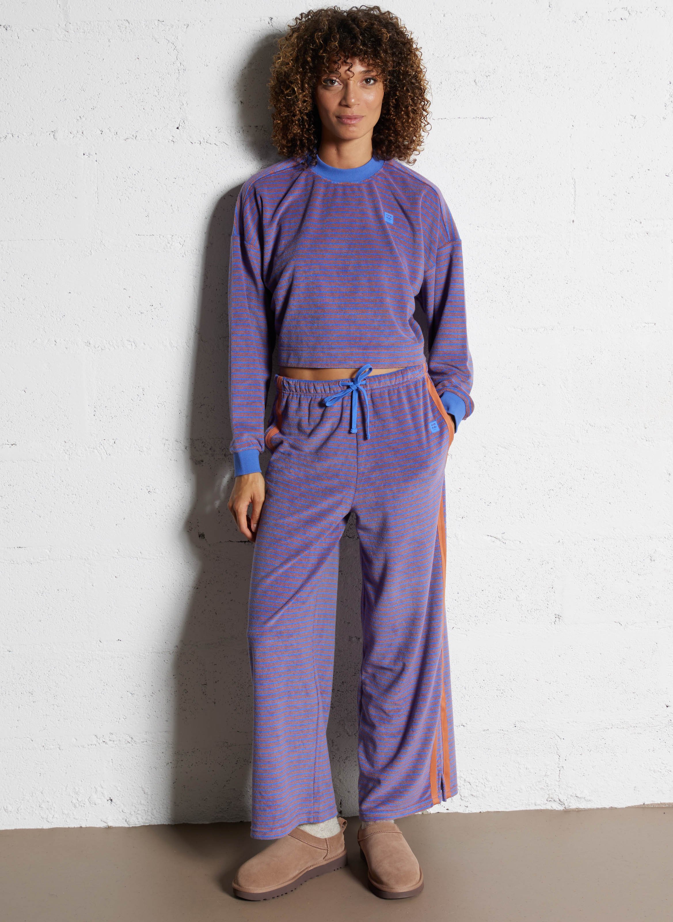 Sweat oversize col montant en coton mélangé BILLABONG Bleu