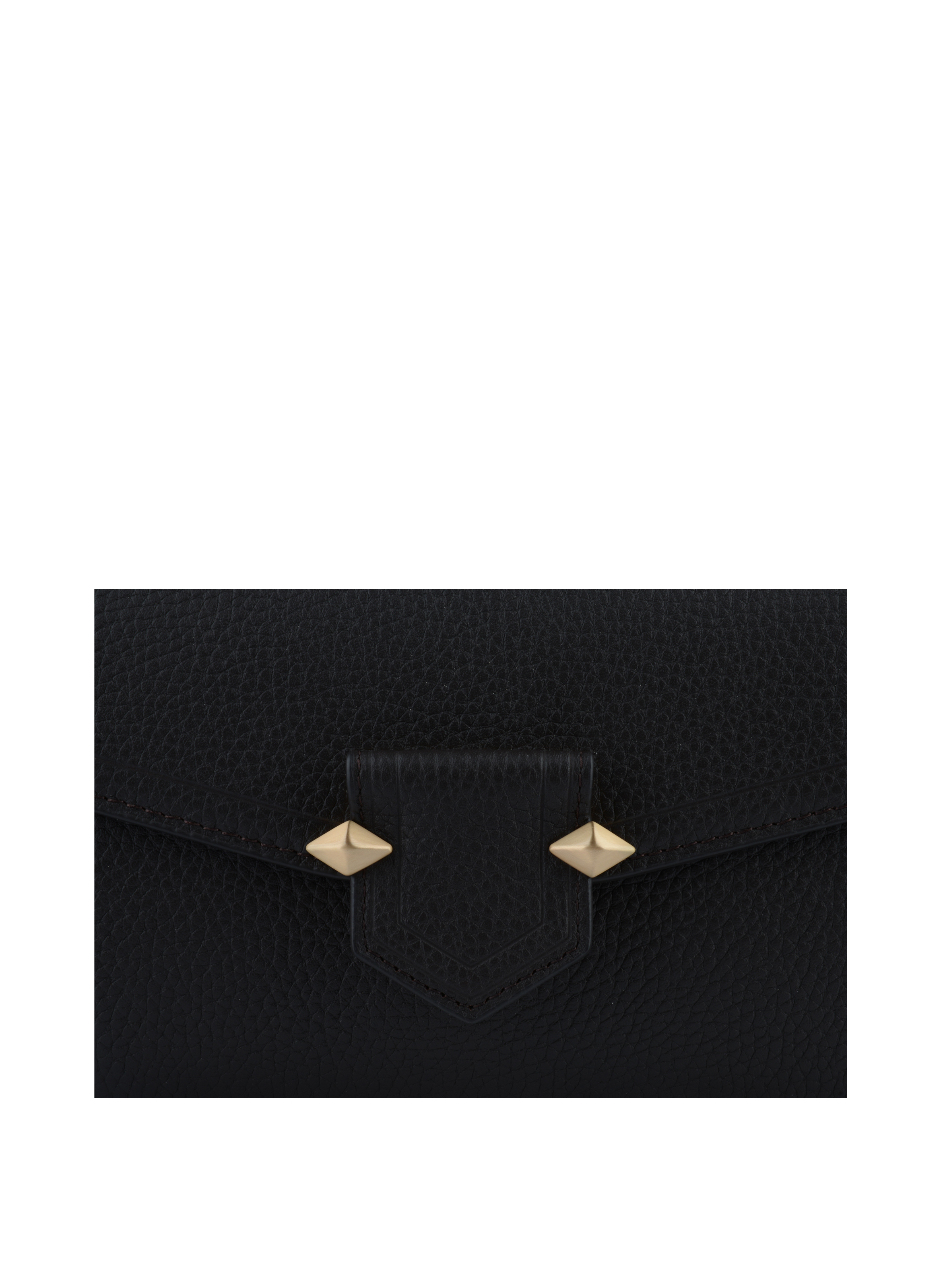 Clutch - cowhide leather POURCHET Brown