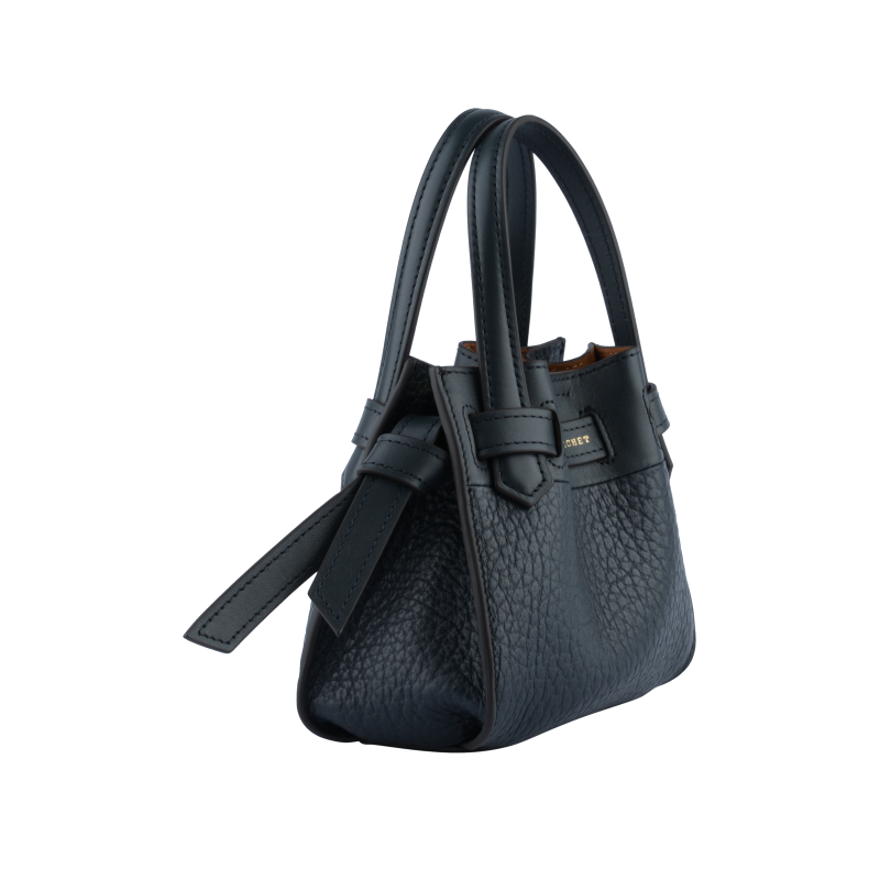 Handbag - cowhide leather POURCHET Blue