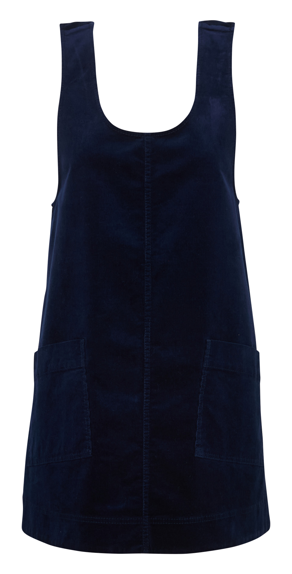 Robe courte col rond en velours côtelé BENSIMON Bleu