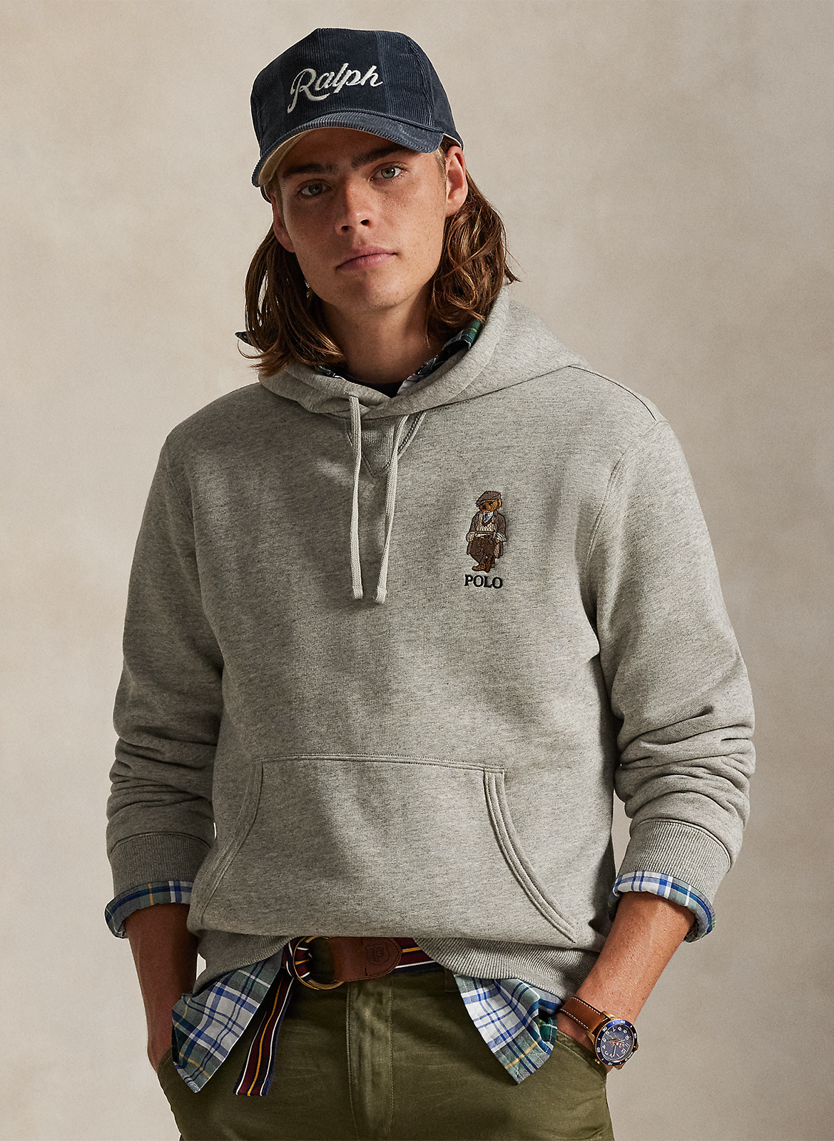 Rechte sweater van katoenmix POLO RALPH LAUREN Grijs