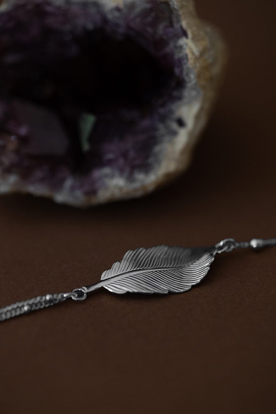 Gold-plated leaf bracelet MONSIEUR SIMONE Silver