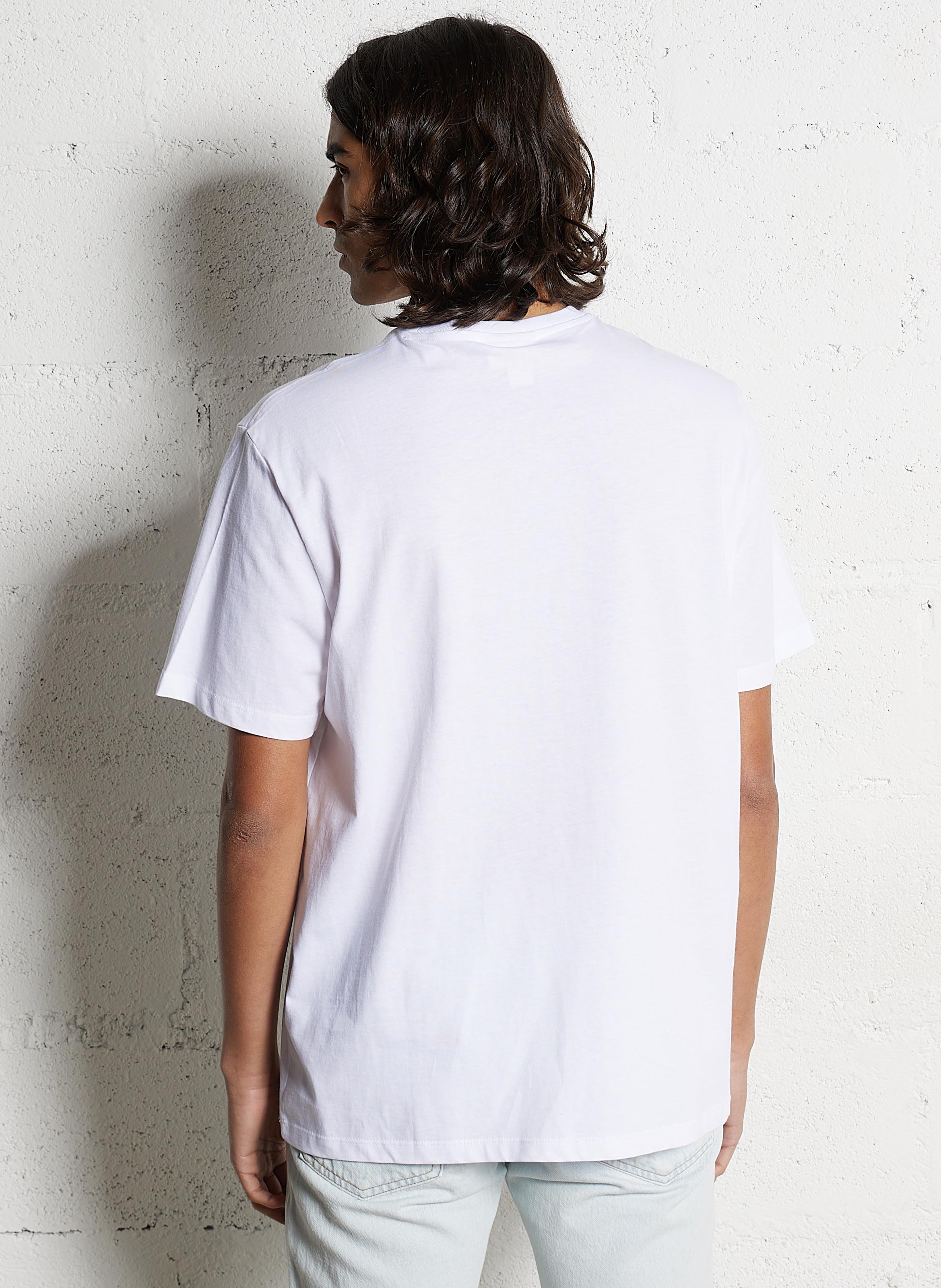 Gerade geschnittenes T-Shirt aus Baumwolle CALVIN KLEIN Weiss