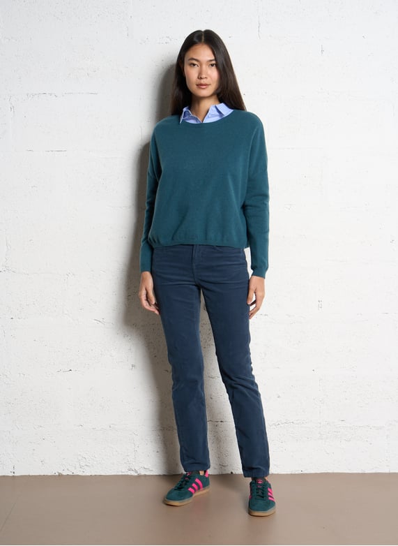 Baskets basses en cuir velours - Look 5