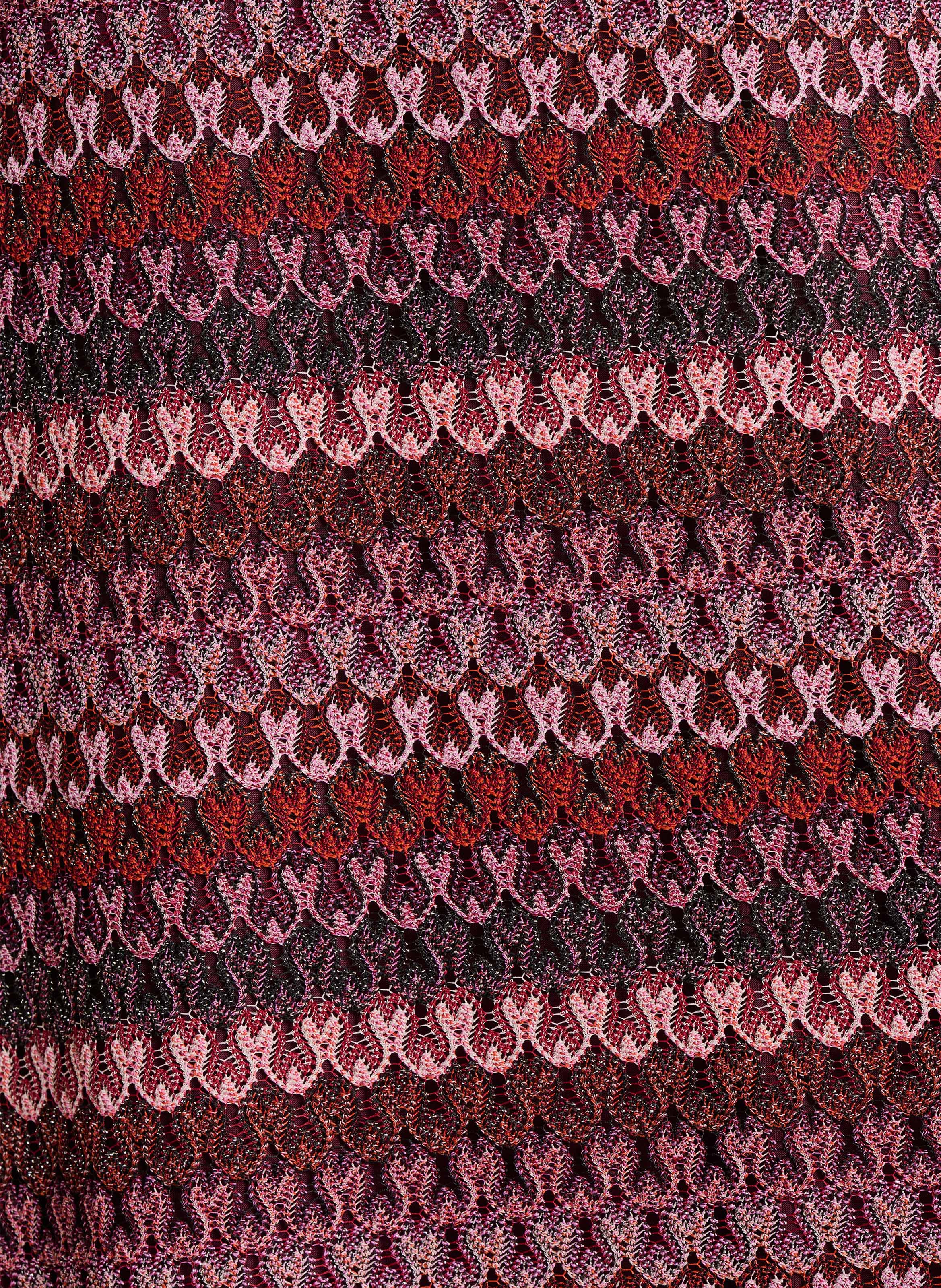 Langes Häkelkleid Rot