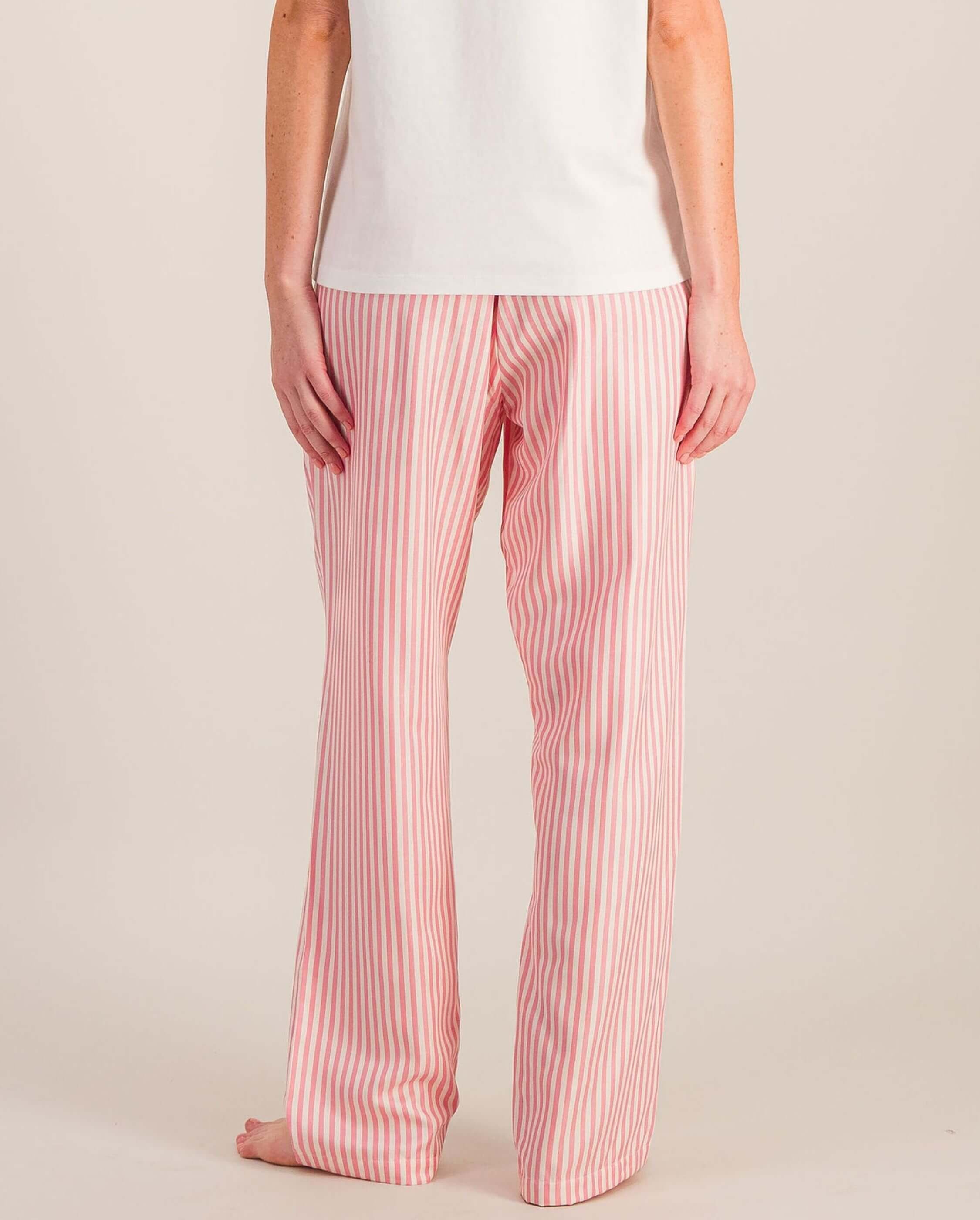 Women's Tencel Pants, Dahlia Stripes ANGARDE Pink
