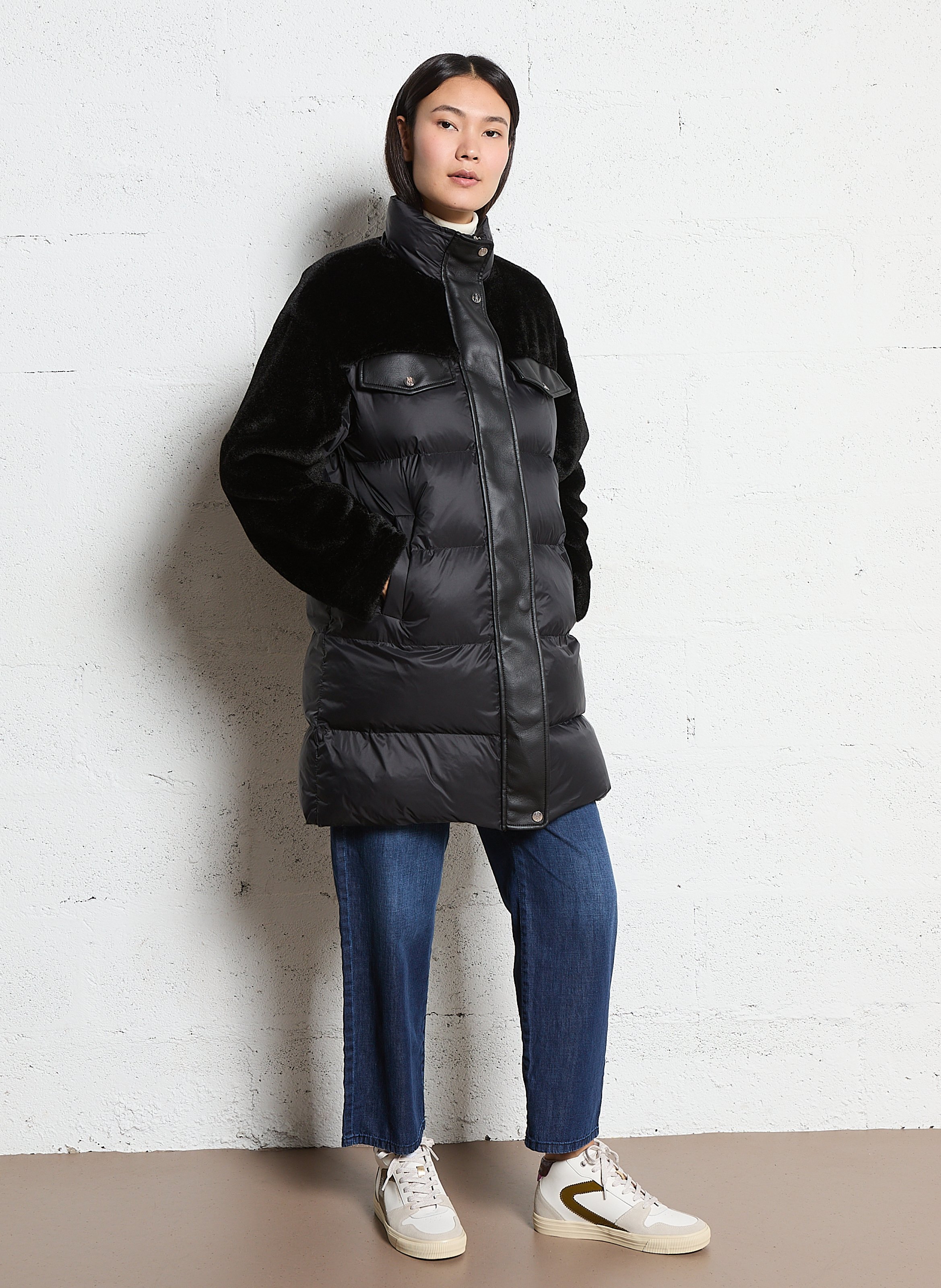 Manteau col montant BERENICE Noir