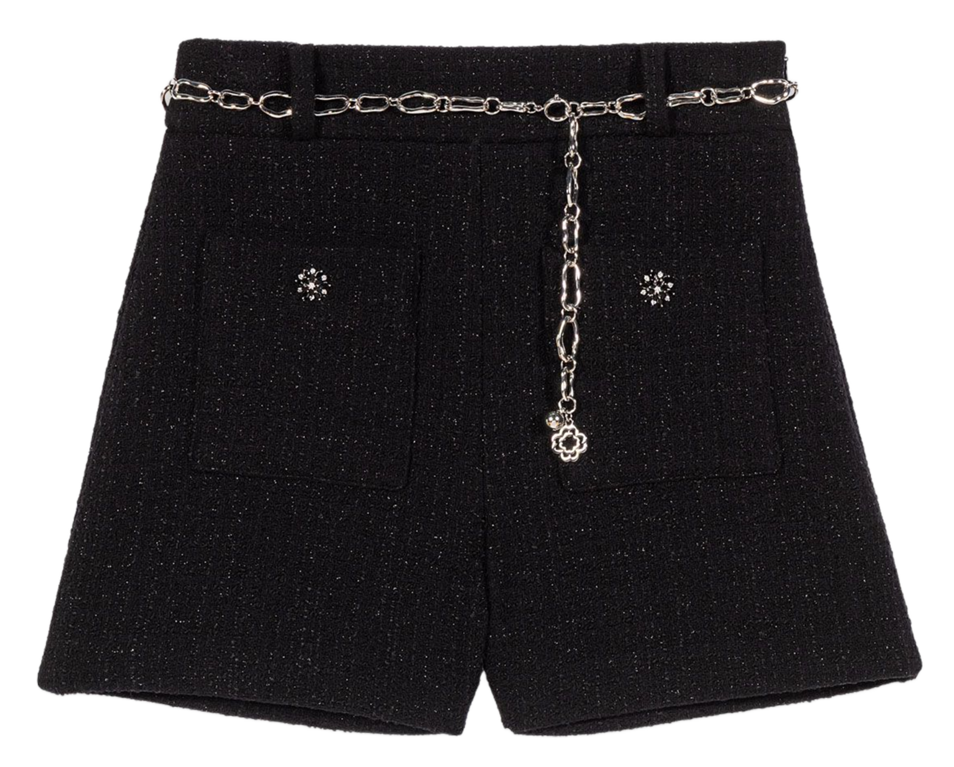 Straight cotton-blend shorts MAJE Black
