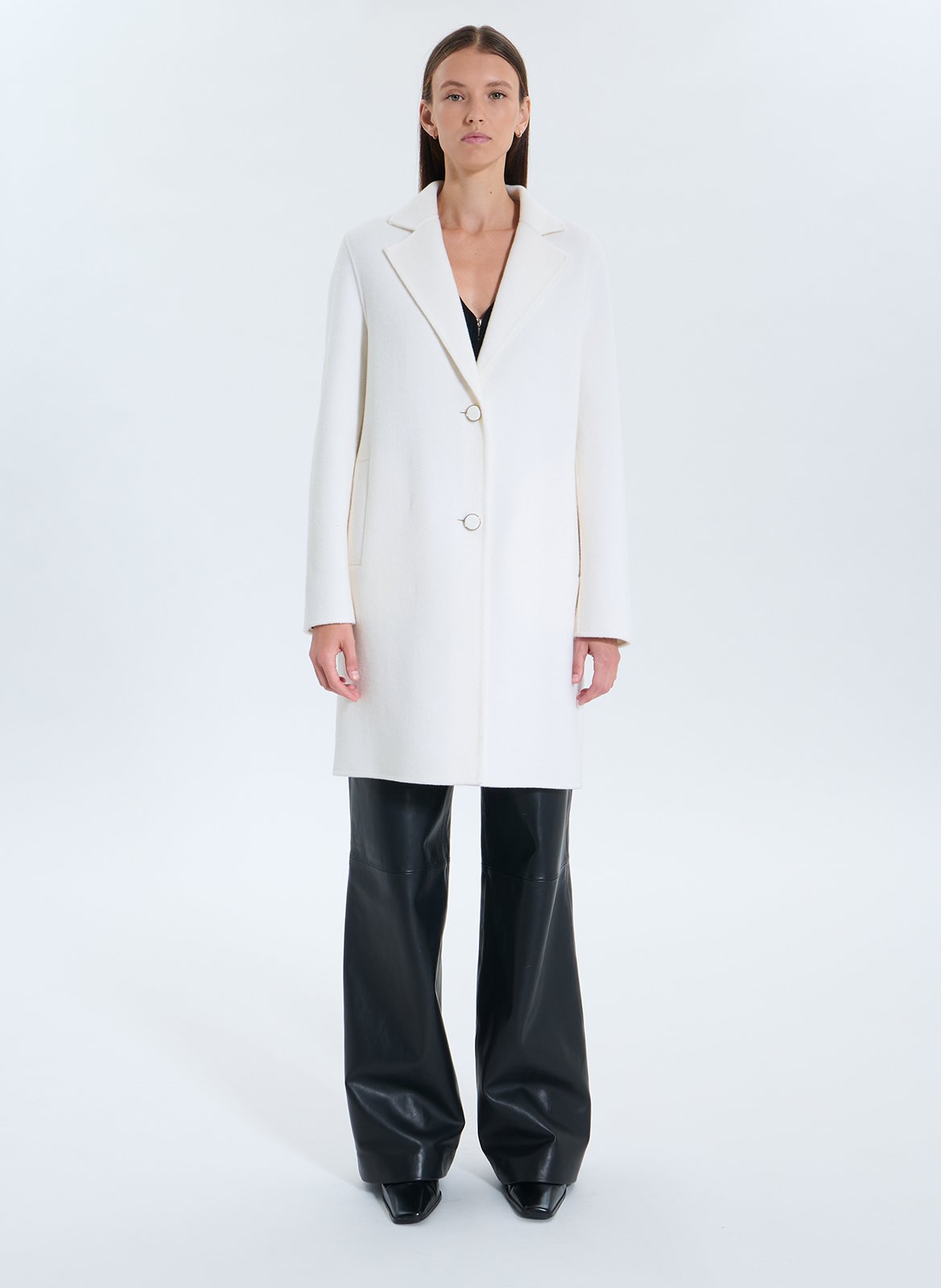 Oversized wool-blend coat with tailored collar ZAPA