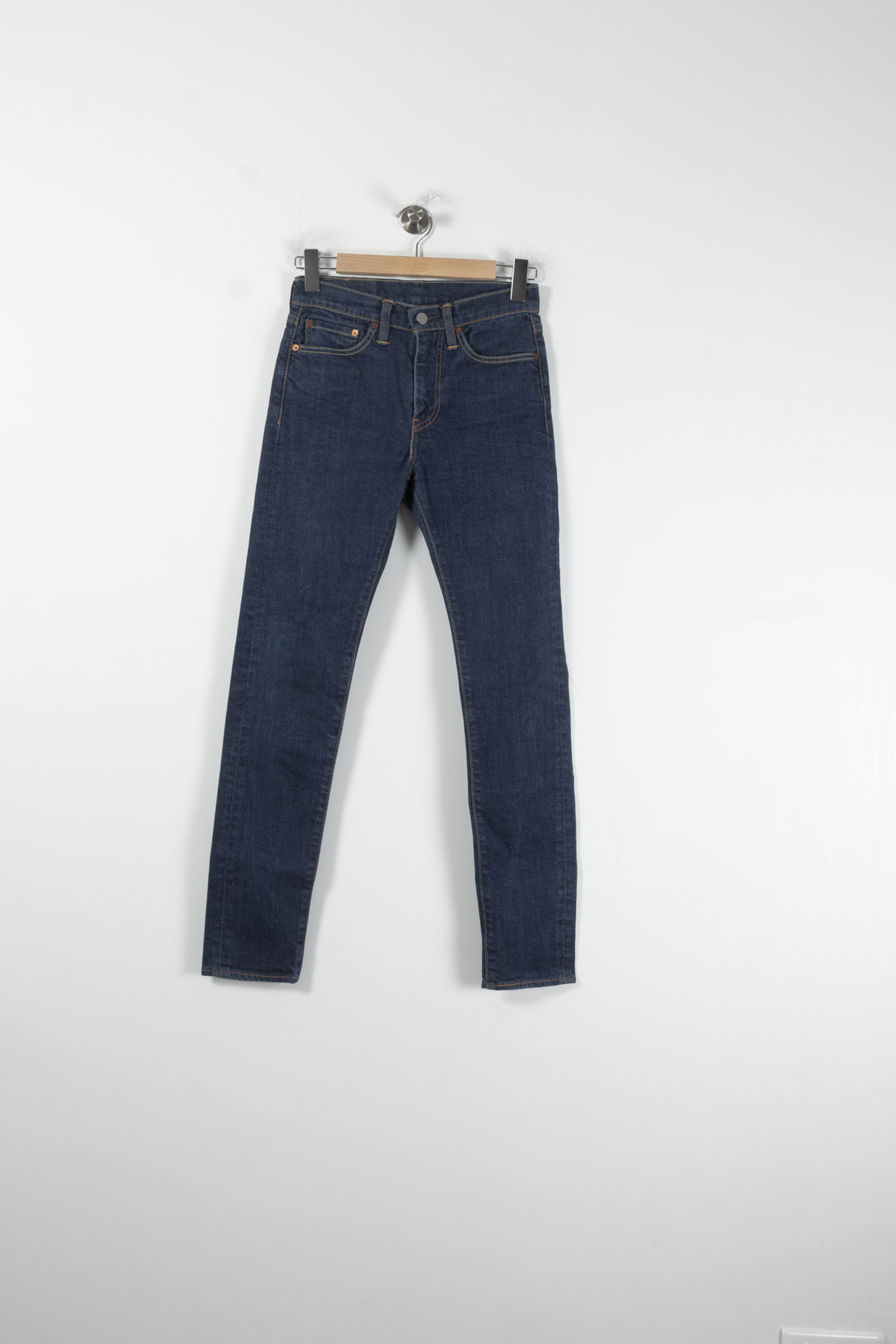Cropped slim jeans with studs LEVI'S - Seconde main Blue