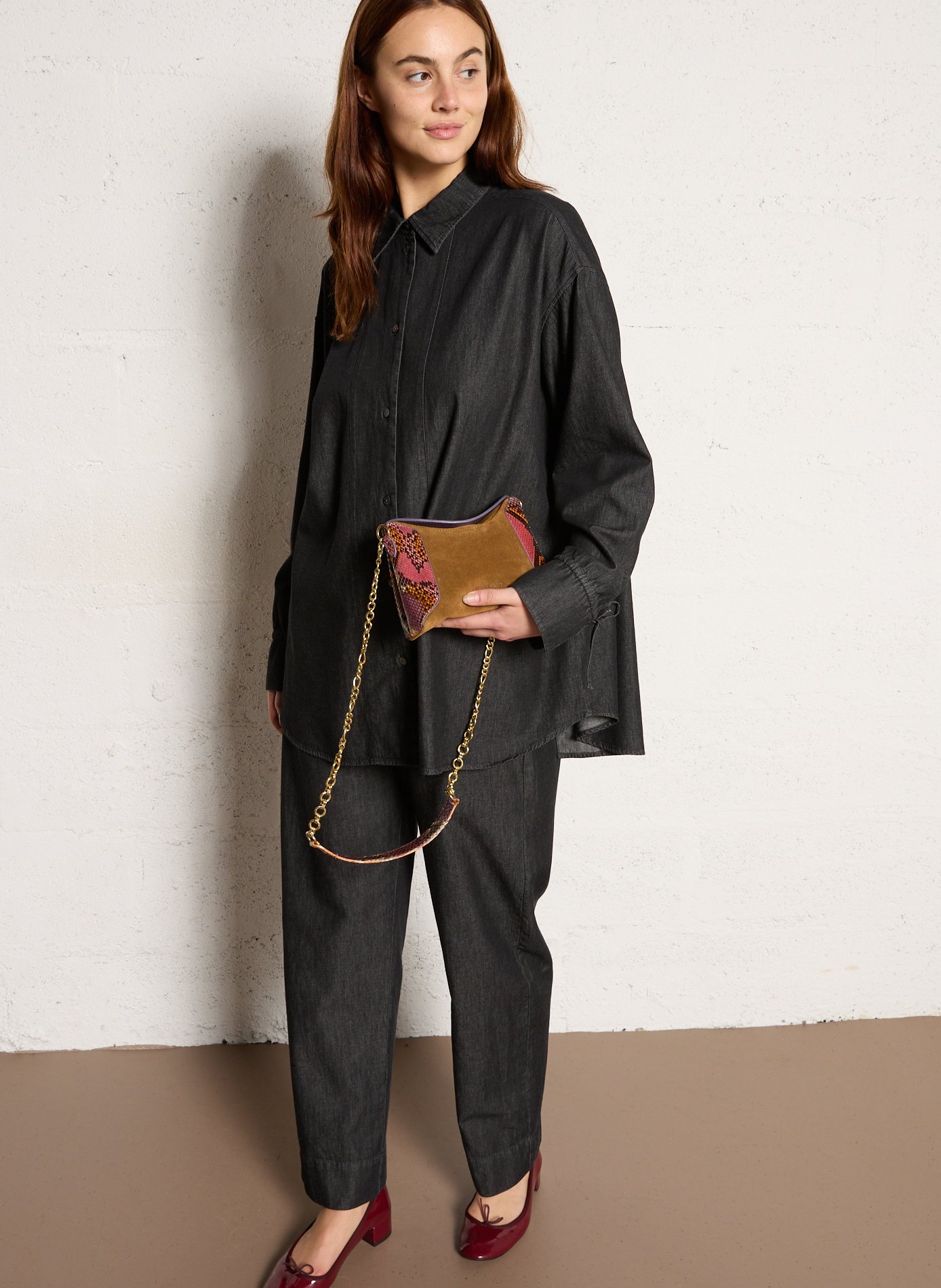 Dori leather shoulder bag CLARIS VIROT Brown