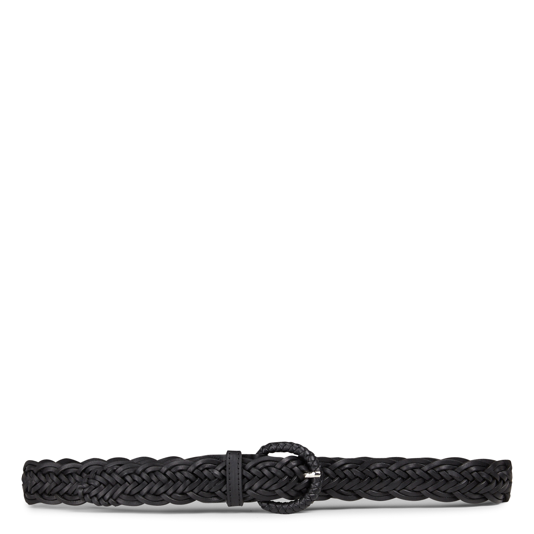 Ceintuur van gevlochten leer MAISON 123 Zwart